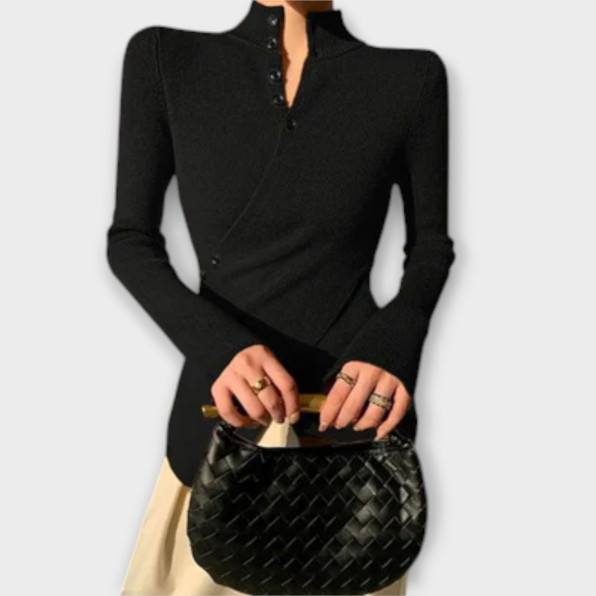 Michiko – Elegant Slim Fit Strik Sweater