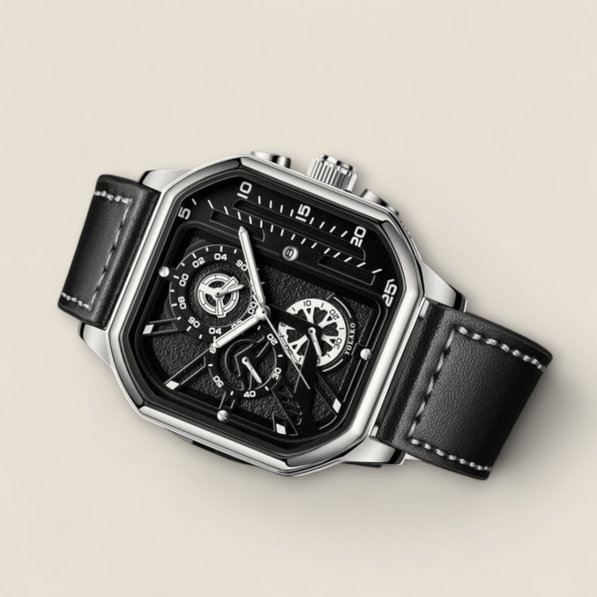 Rafael - Firkantet Chronograph Ur