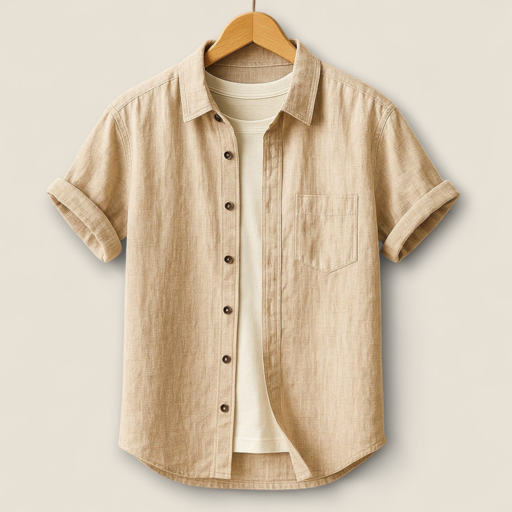 Nico - Kortærmet Linnedskjorte