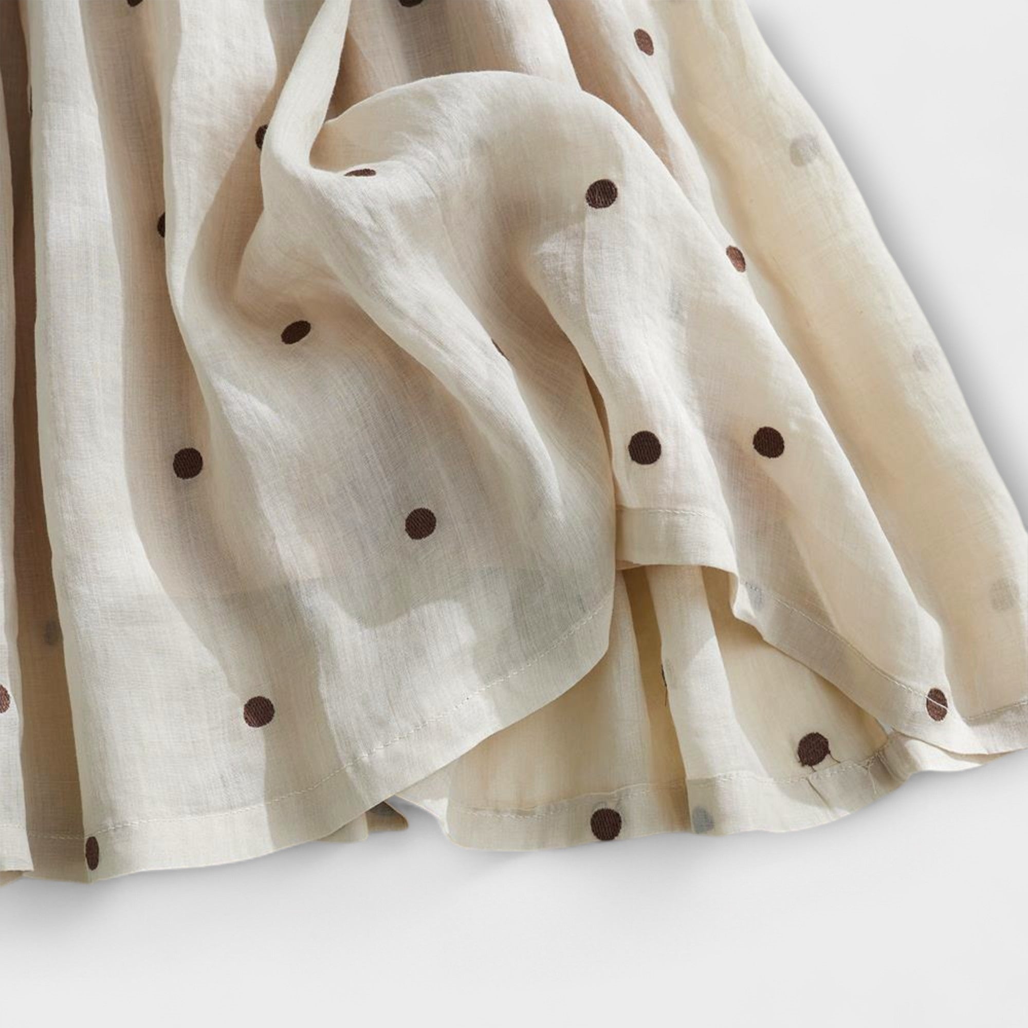 Legesyg Polka Dot Nederdel Fremstillet af Bomulds-Linned