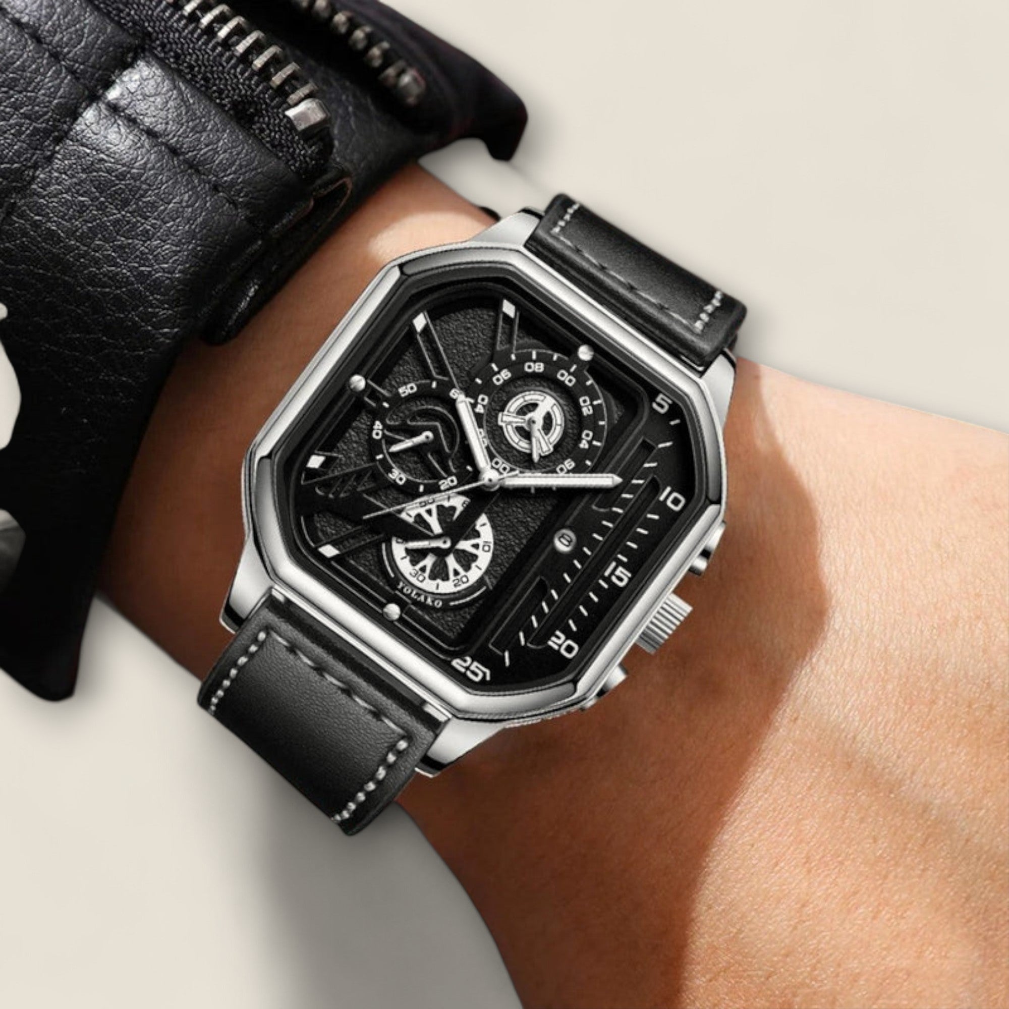 Rafael - Firkantet Chronograph Ur