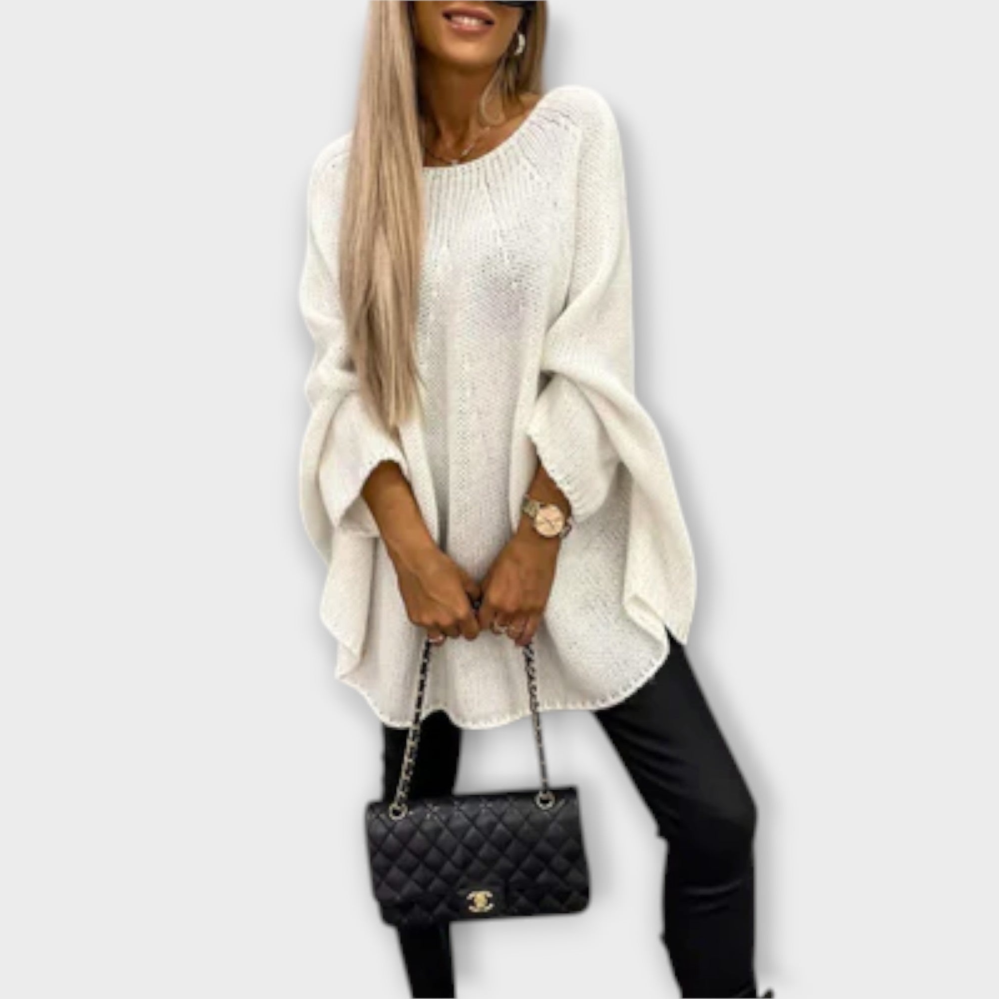 Isabelle - Stilfuld Kvinders Sweater med Rund Hals
