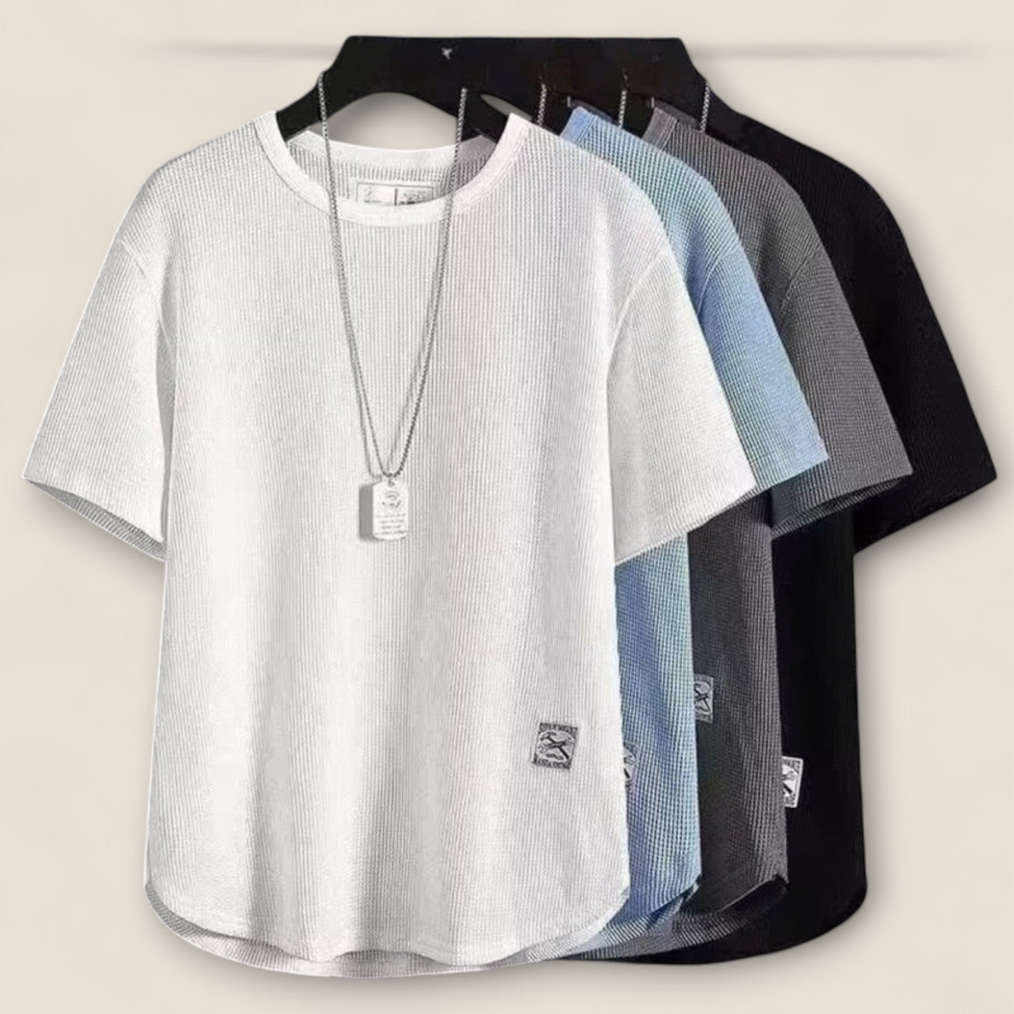 Rene - Vaffelstrikket T-Shirt