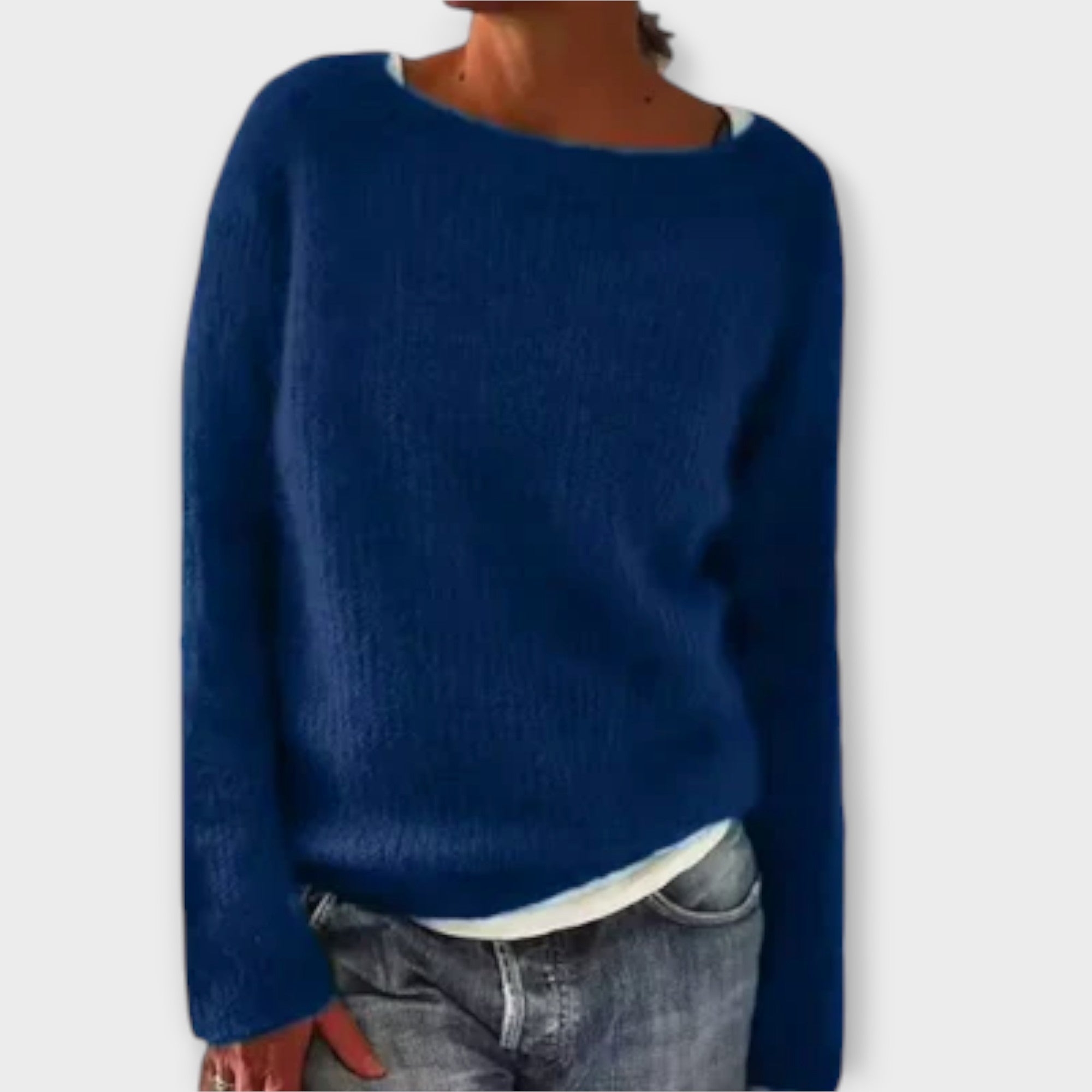 Regine – Ensfarvet Strik Sweater