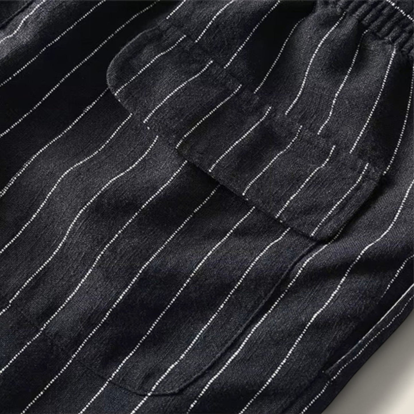 Dario - Stribede Linned Shorts