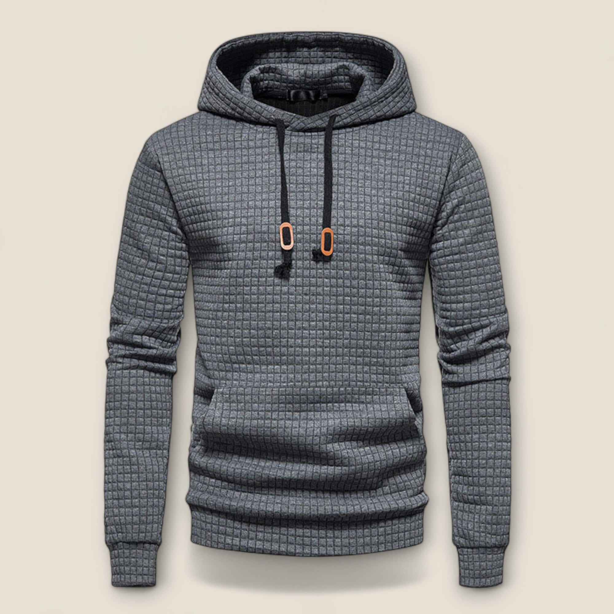 Renato - Tekstureret Hoodie med Pullover Design