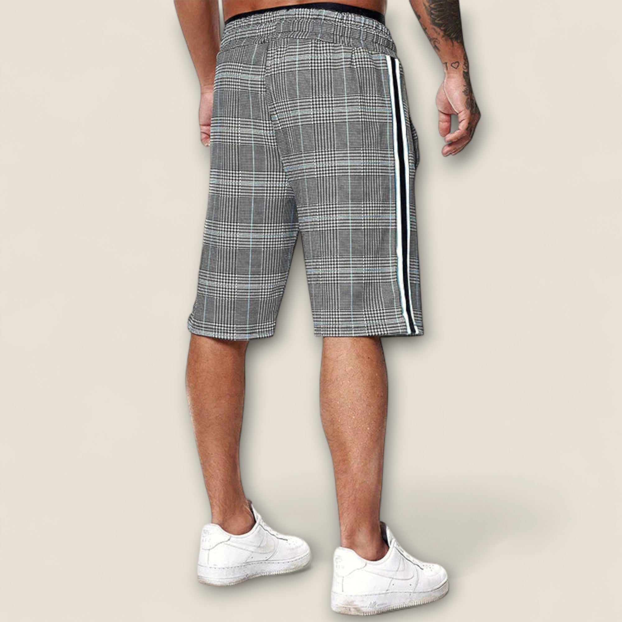 Serapio - Plaid og Stribet Lounge Shorts