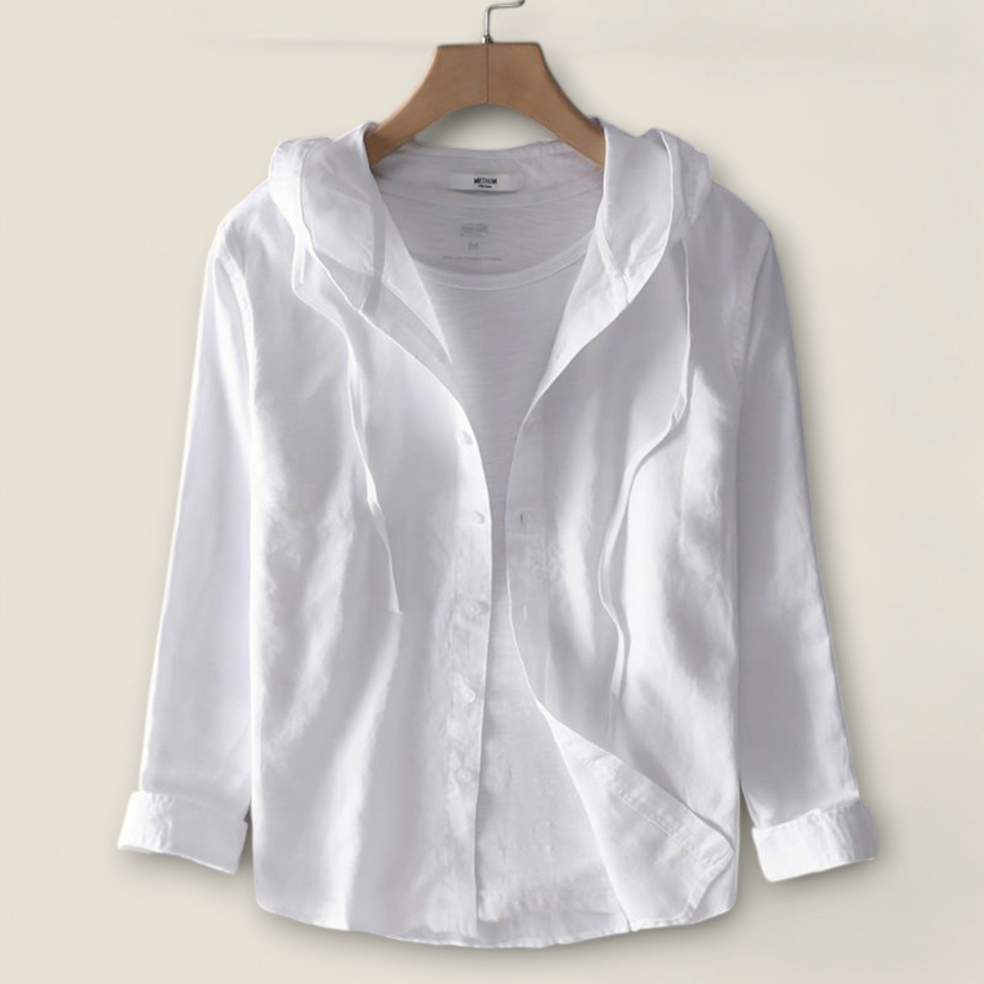 Nicolas - Linned hætte skjorte