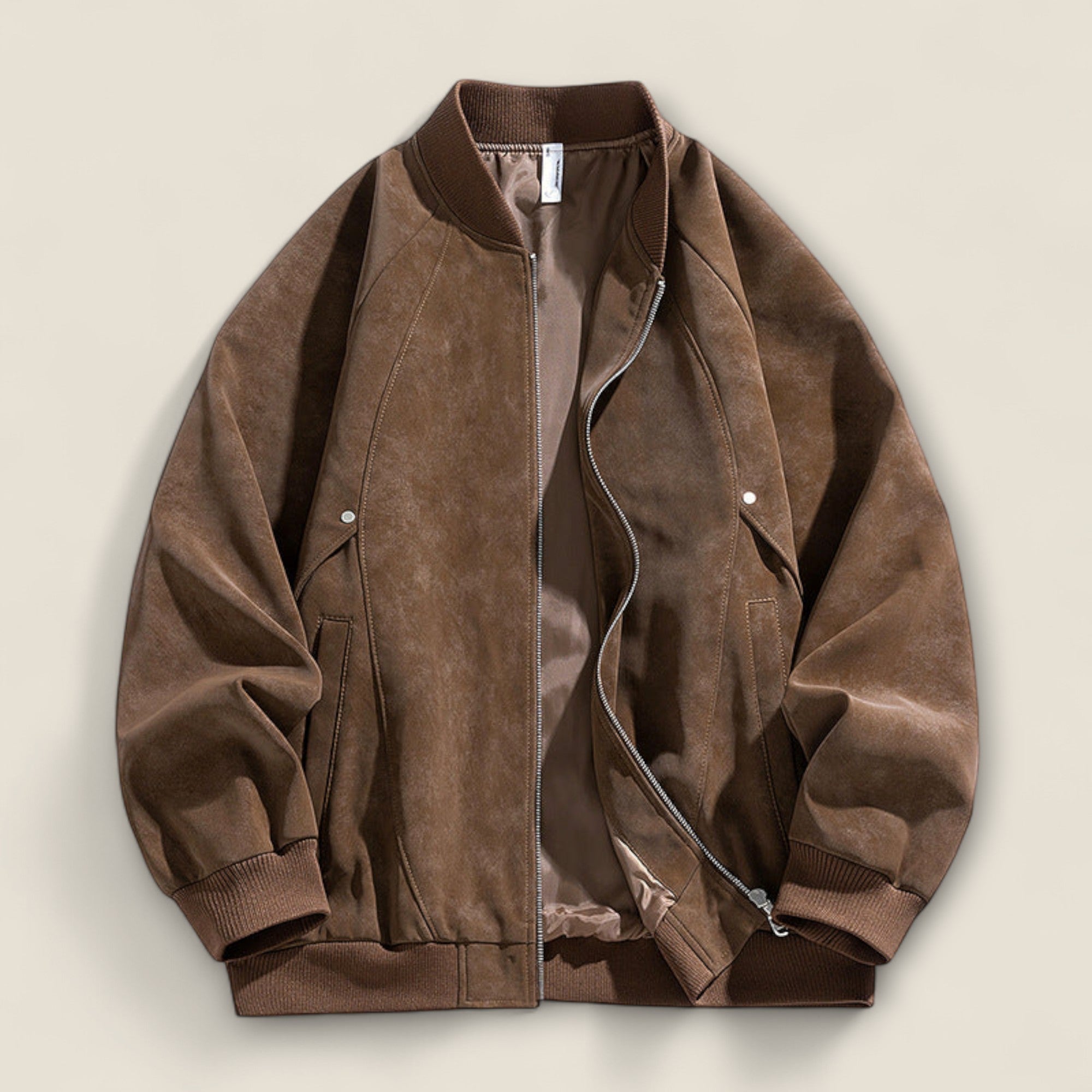 Alonso - Suede Bomberjakke