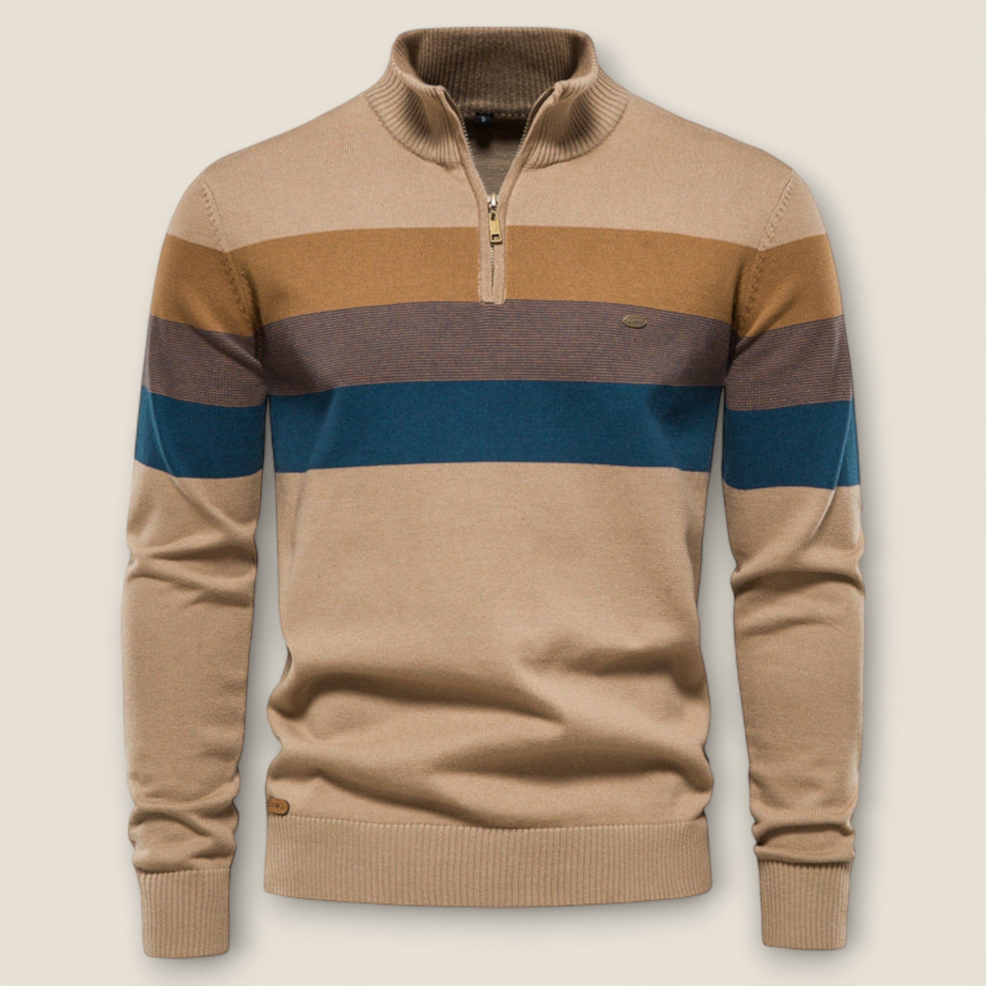Raffaele - Cotton Quarter-Zip Sweater