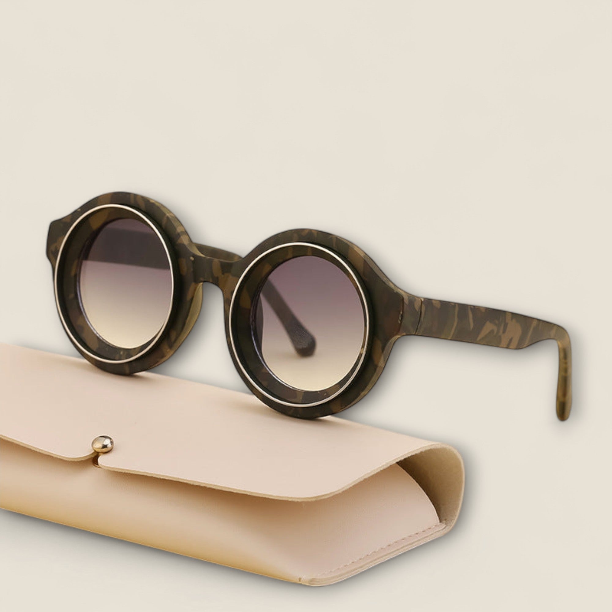 Emilio - Retro Træsolbriller