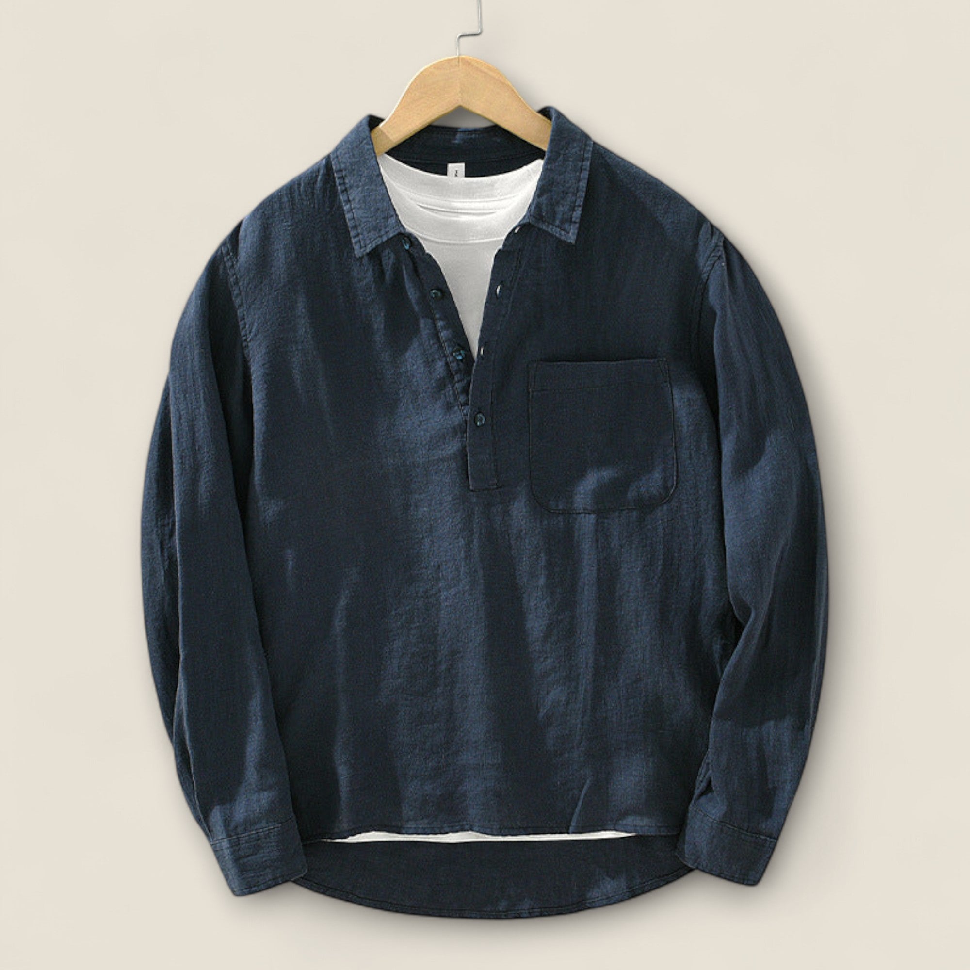 Leone - Linned Knap-Op Skjorte