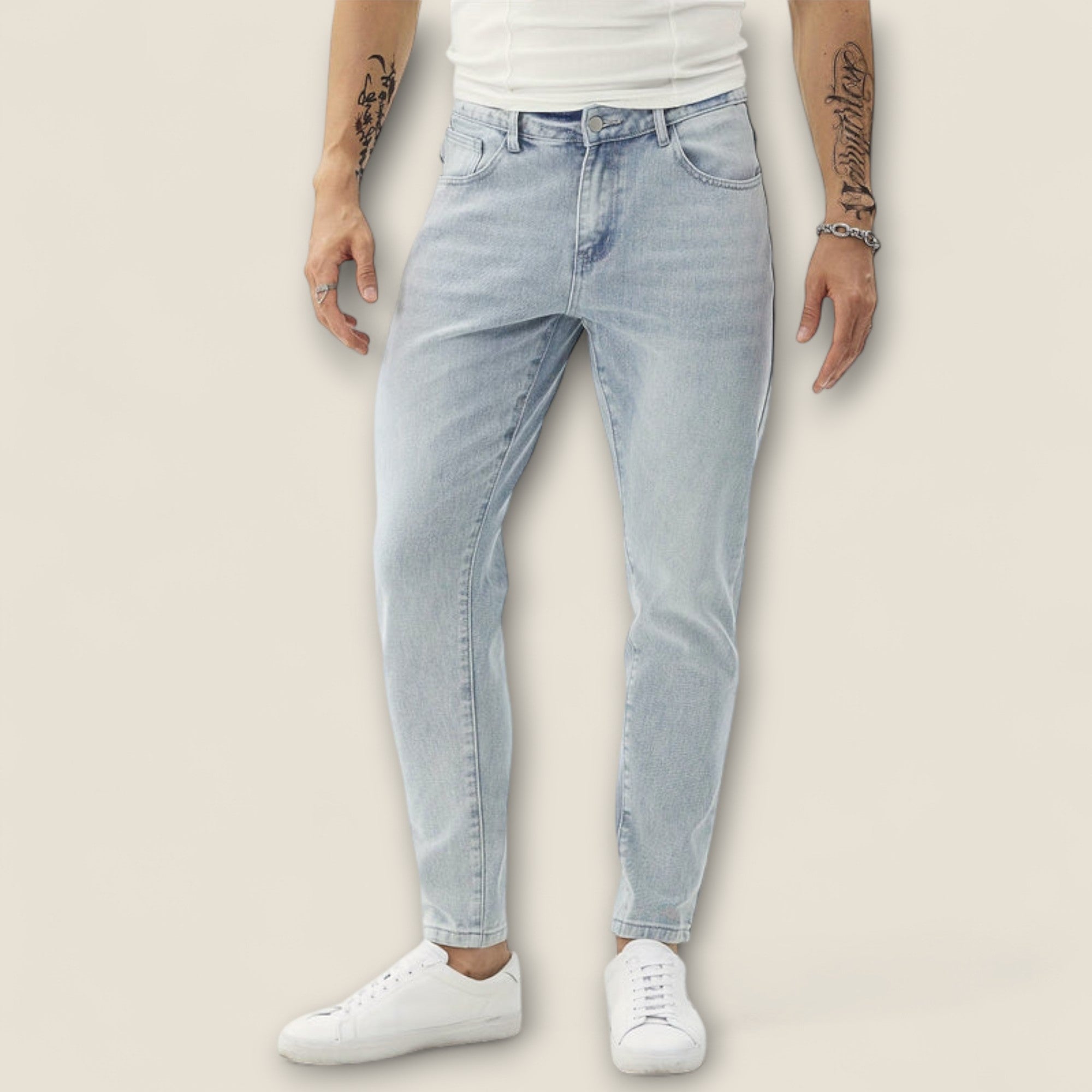 Thiago - Tapered Cotton Jeans