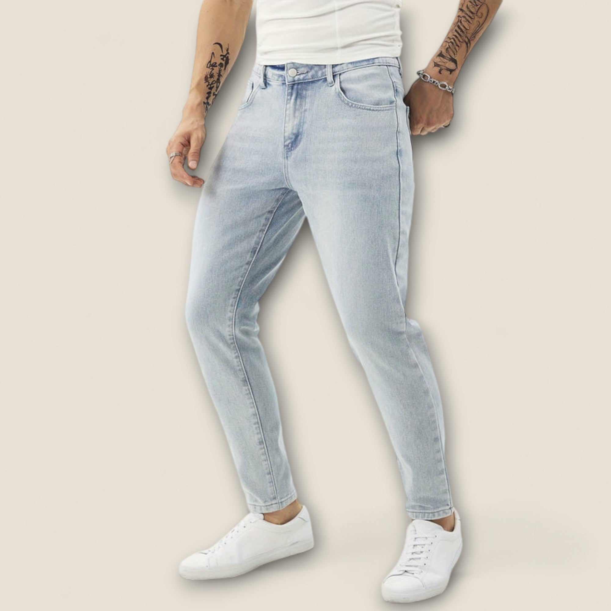 Thiago - Tapered Cotton Jeans