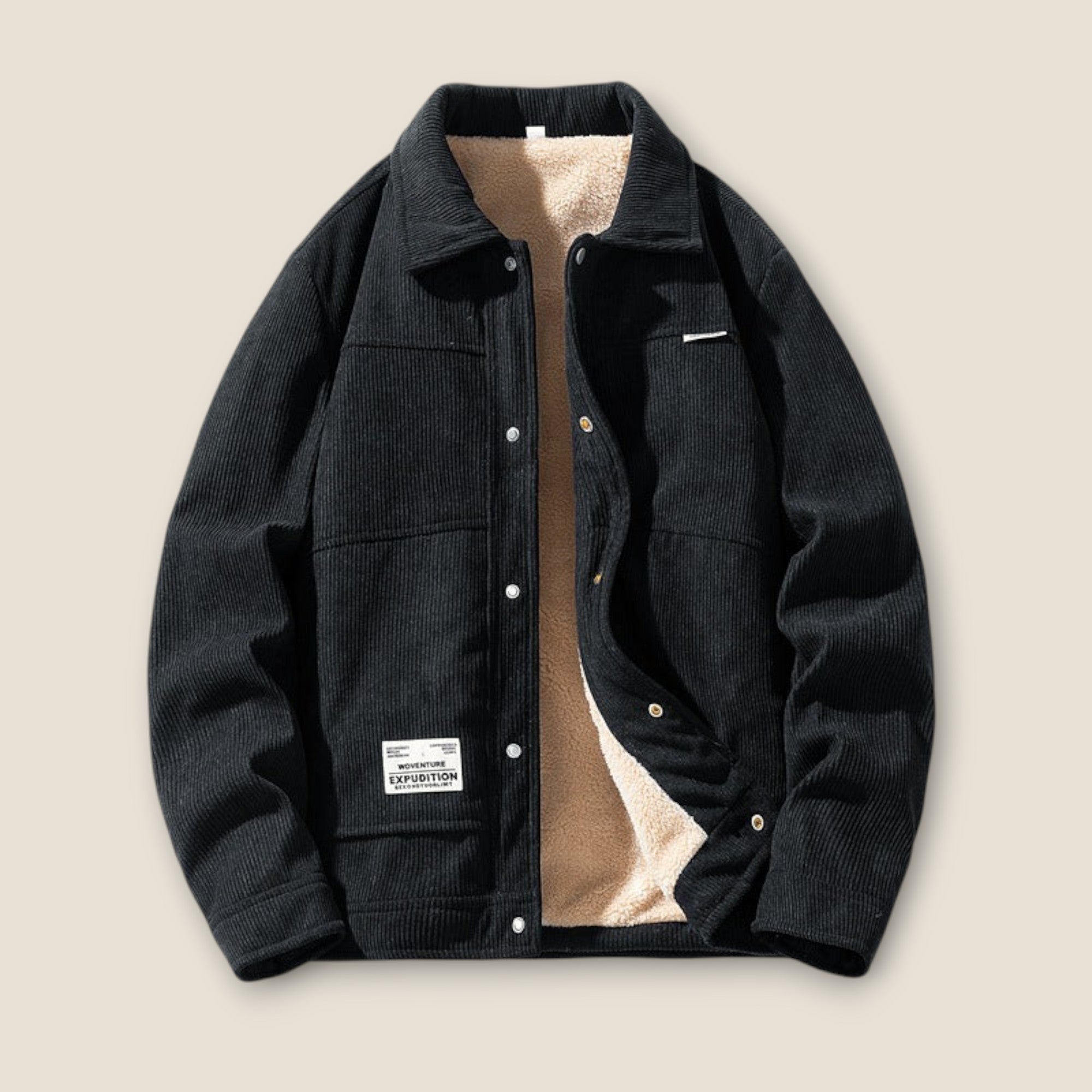 Henry - Fløjlsjakke med Sherpa-for