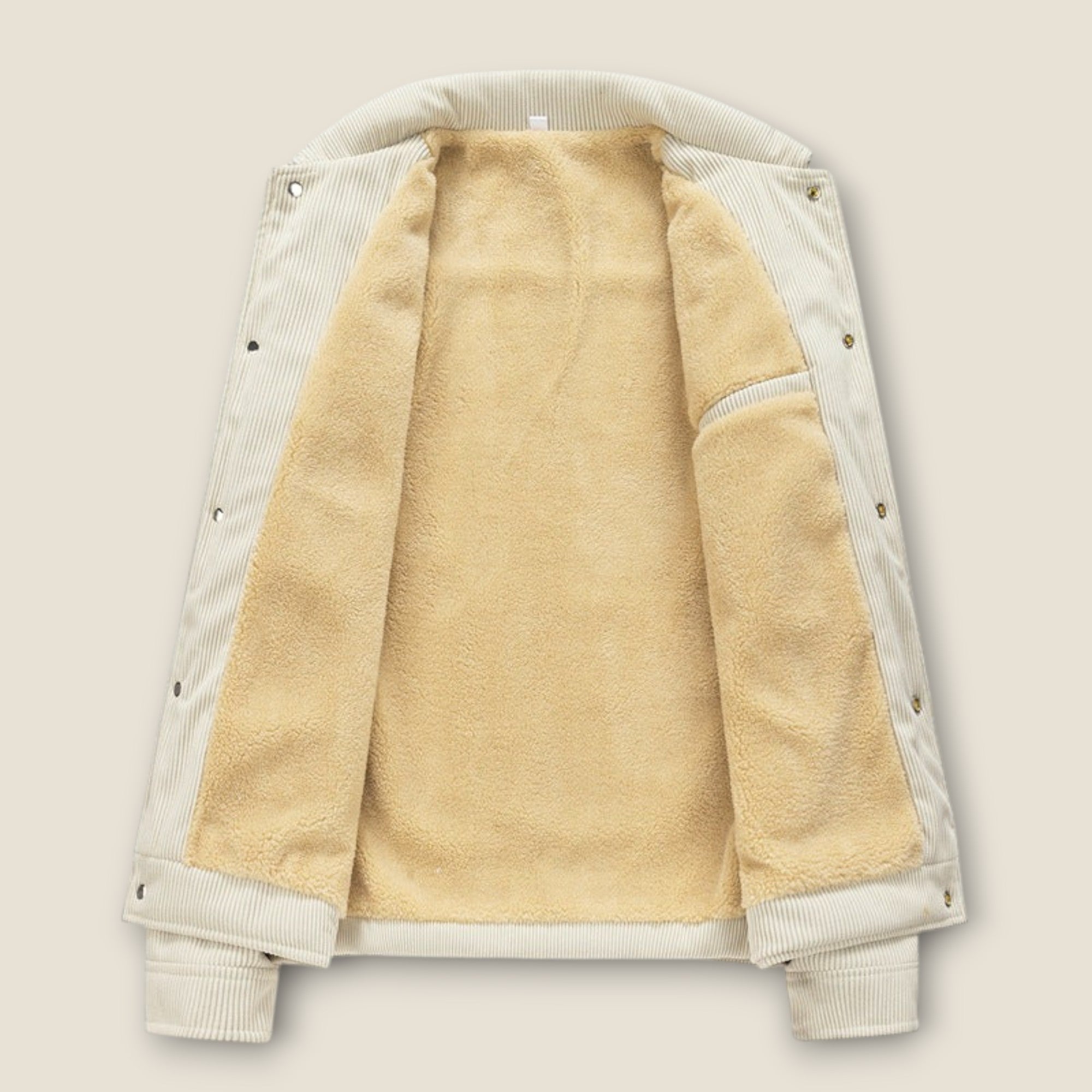 Henry - Fløjlsjakke med Sherpa-for