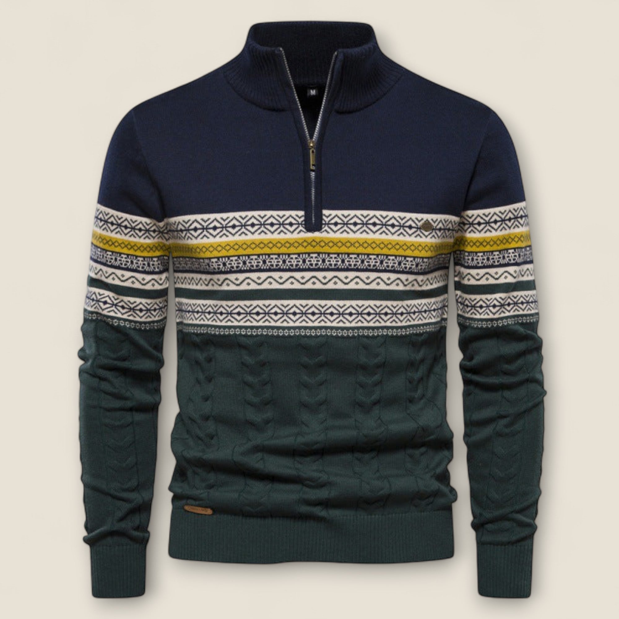 Leonardo - Cotton Half-Zip Pullover