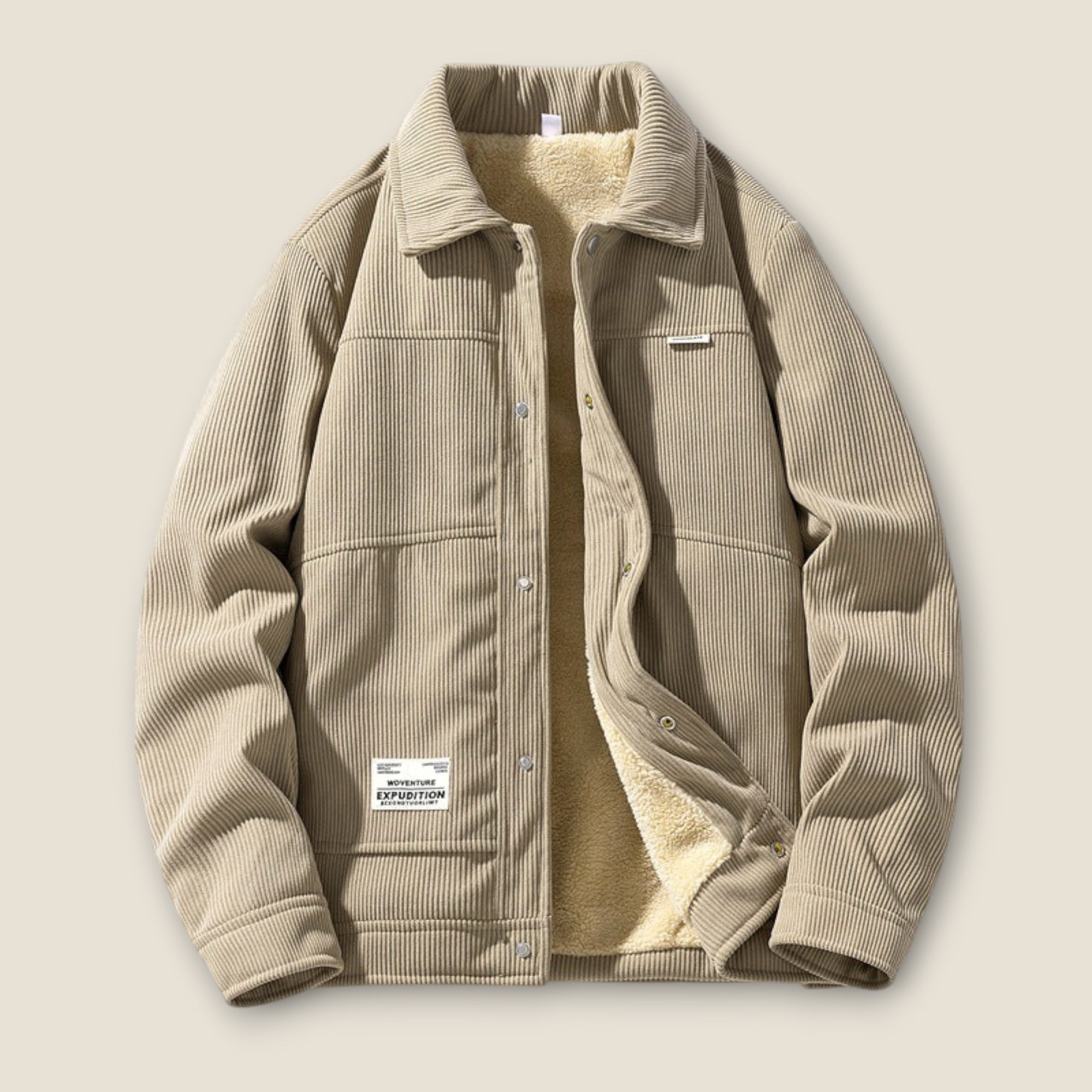 Henry - Fløjlsjakke med Sherpa-for