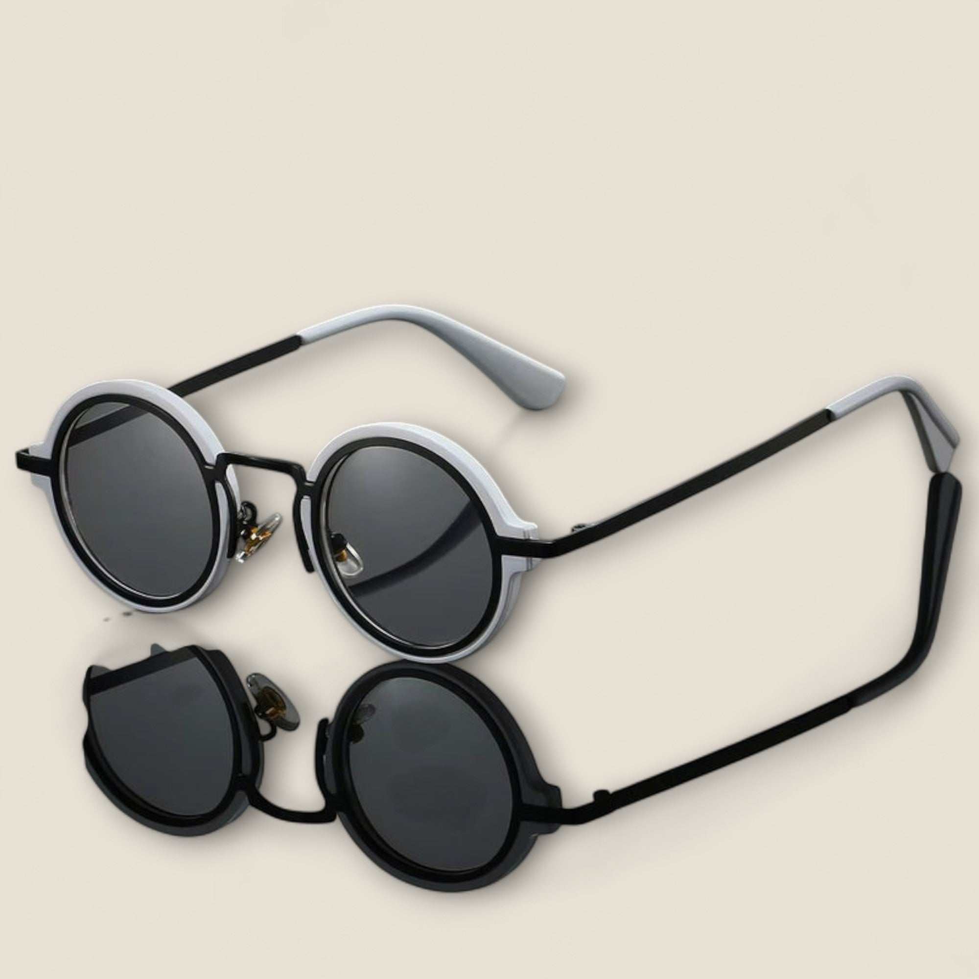 Enzo - Retro Runde Solbriller