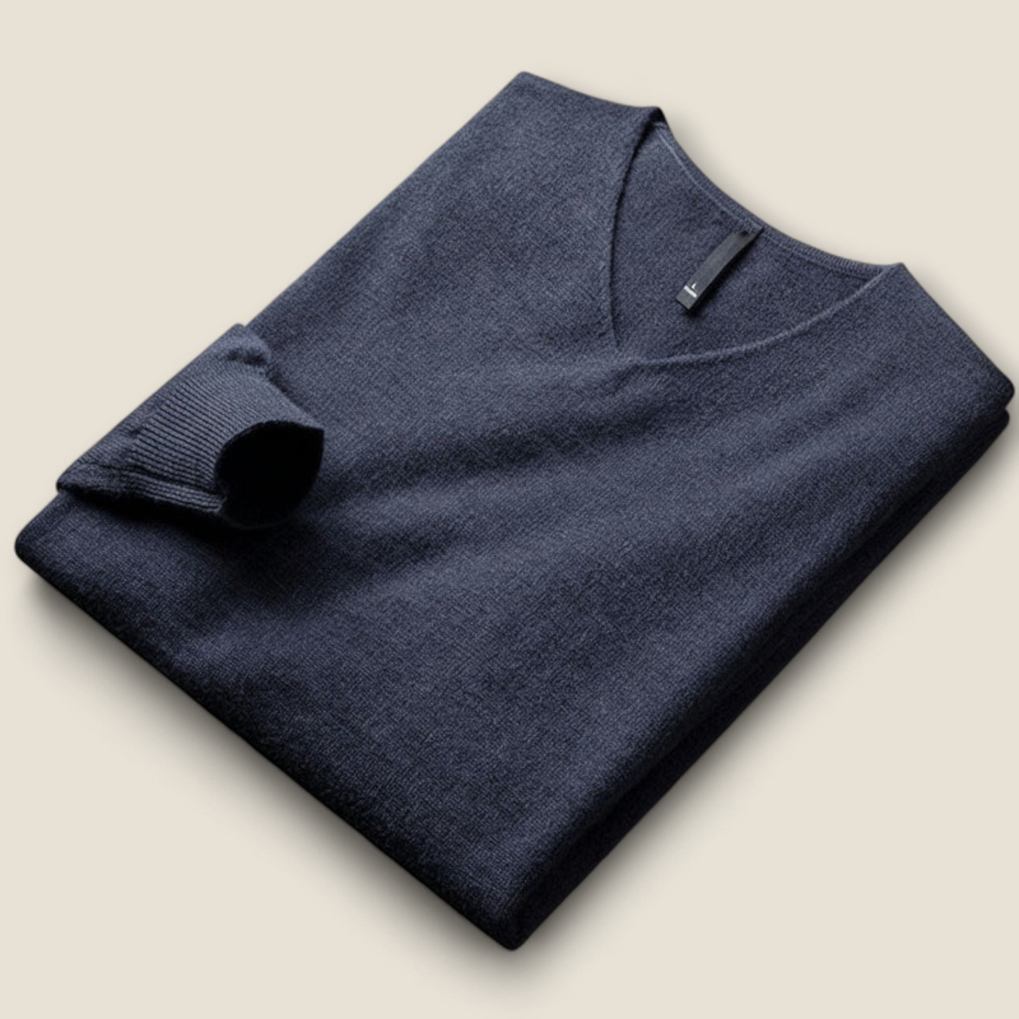 Alessio - V-Hals Sweater i Uld-Kashmir Blandning