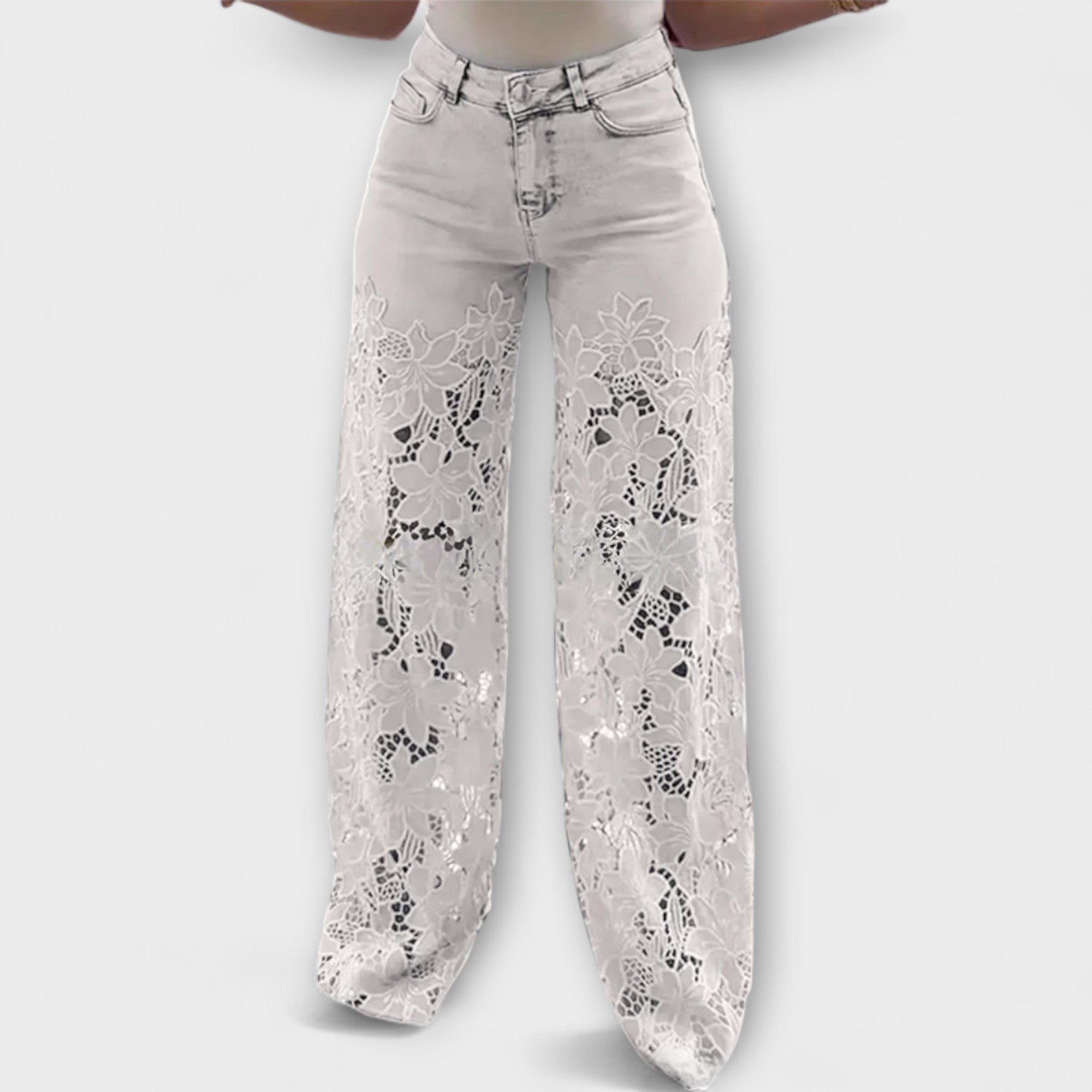 Trendy Blonde Patchwork Jeans