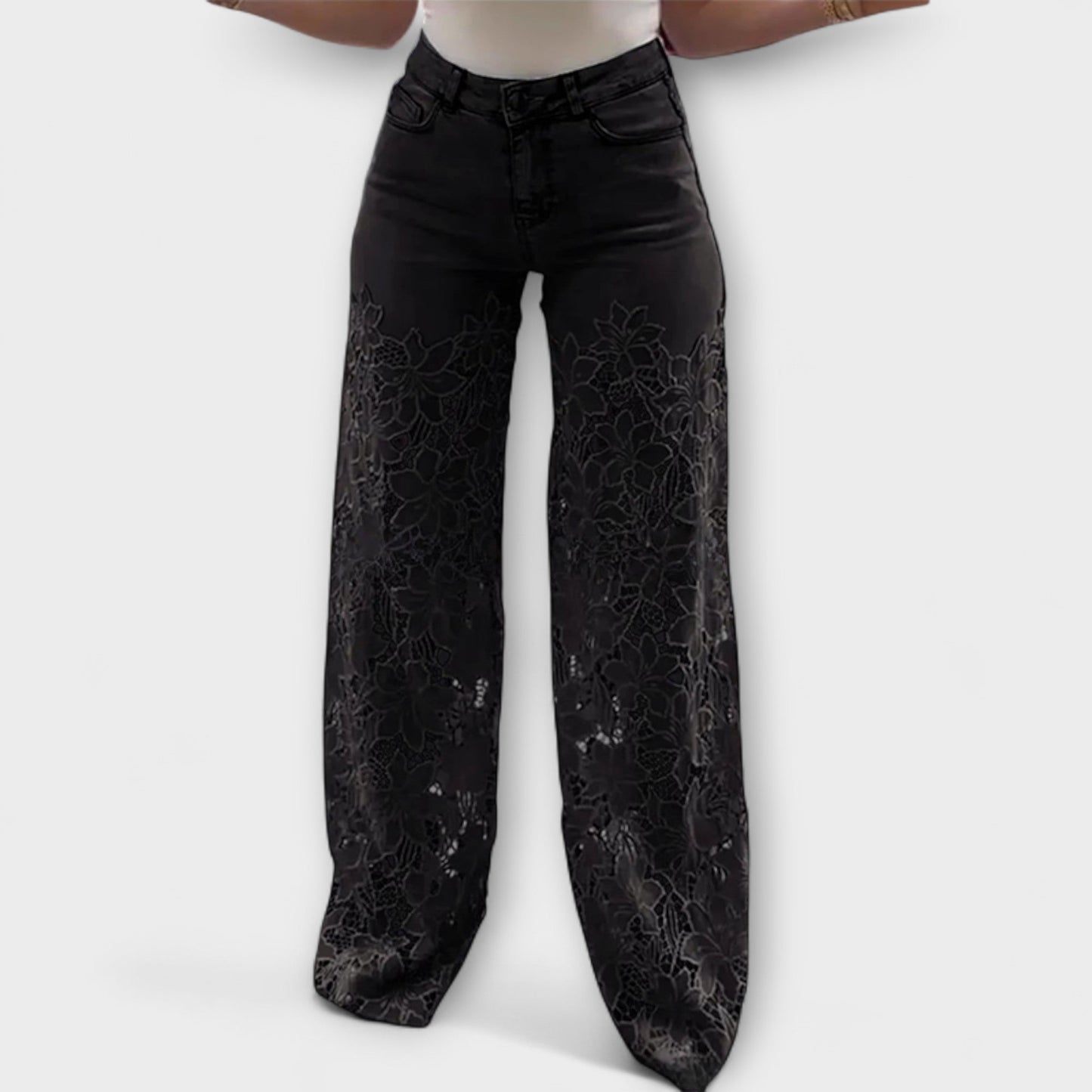 Trendy Blonde Patchwork Jeans