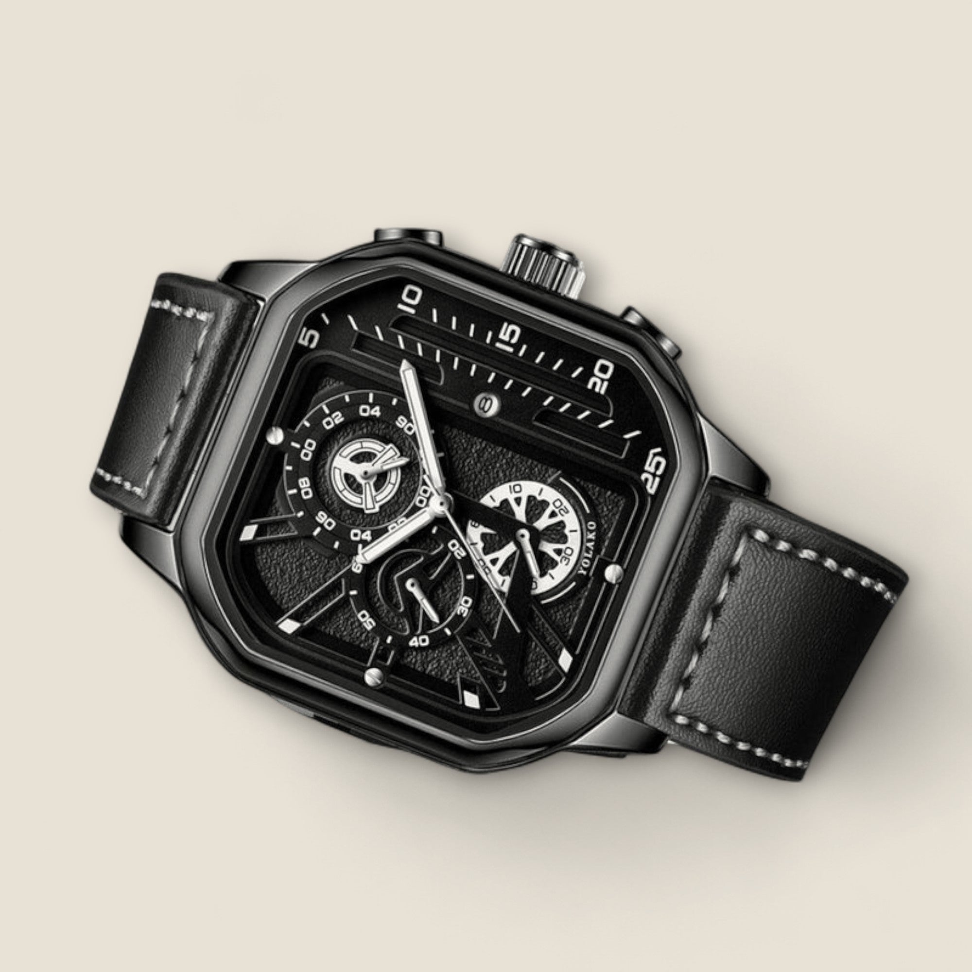 Rafael - Firkantet Chronograph Ur