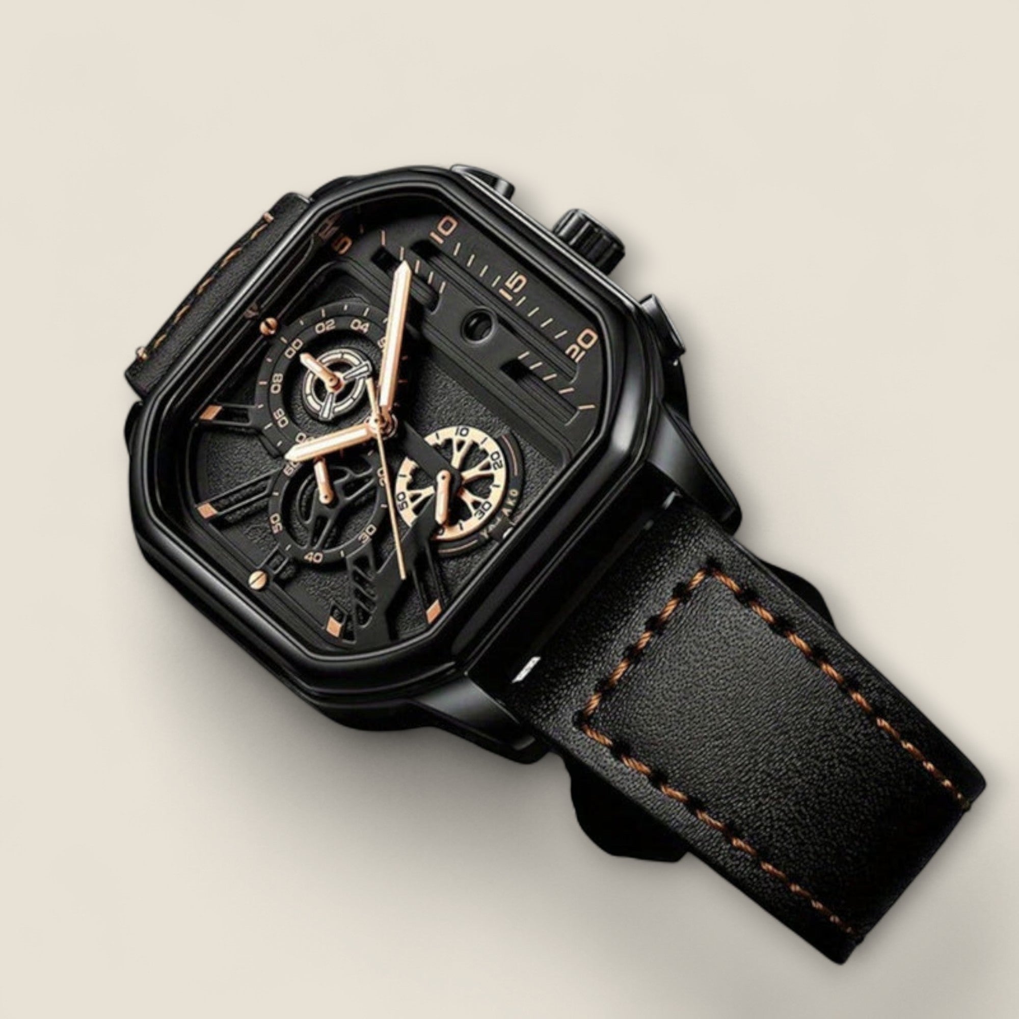 Rafael - Firkantet Chronograph Ur