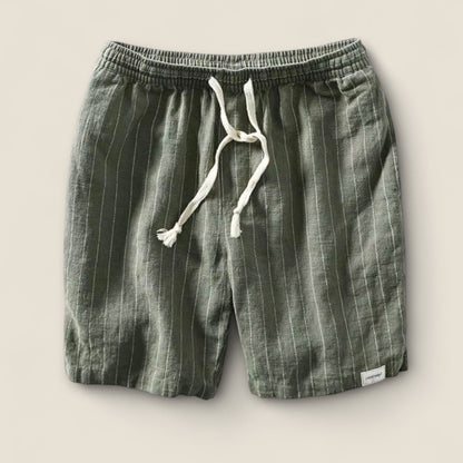 Dario - Stribede Linned Shorts