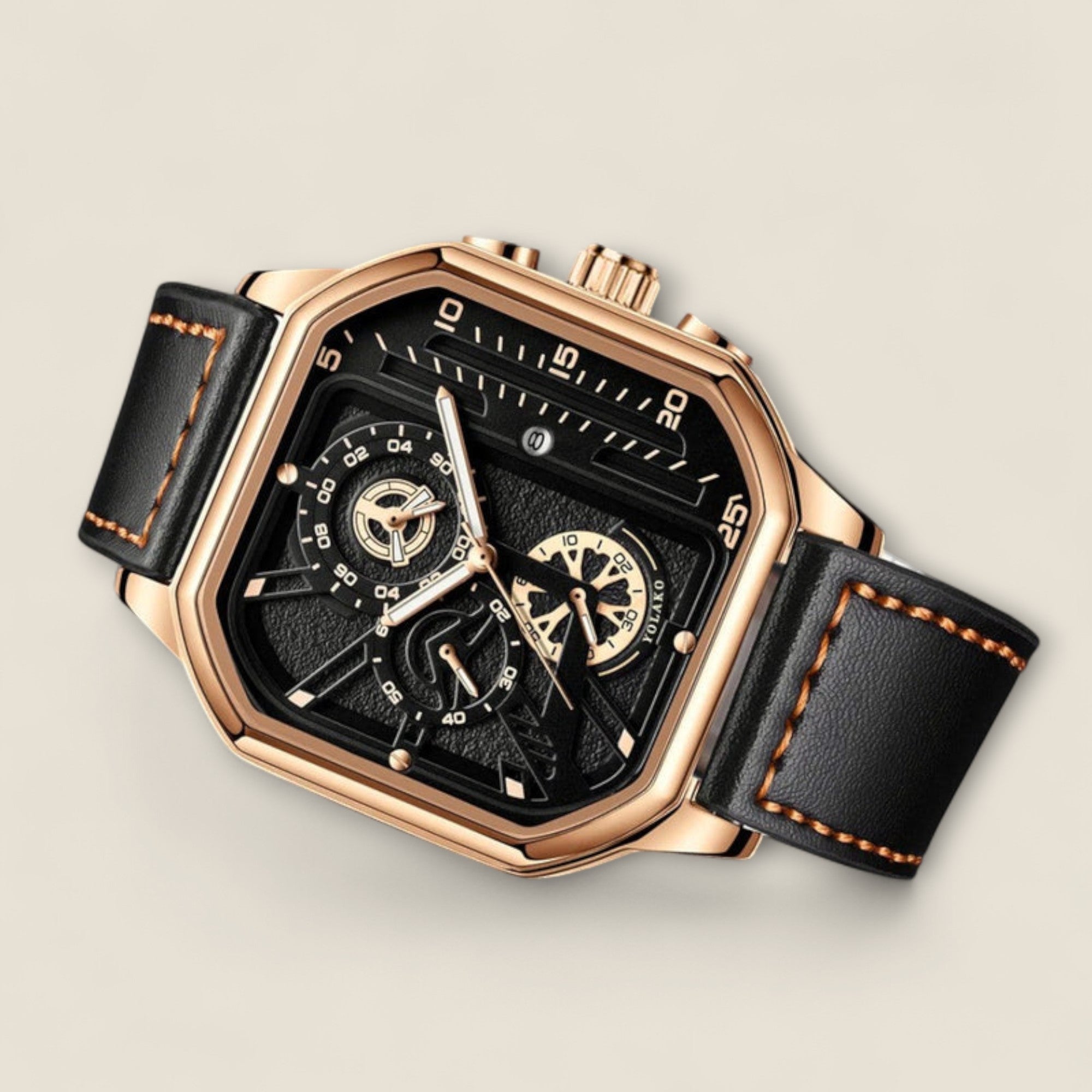 Rafael - Firkantet Chronograph Ur