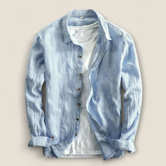 Sergio - Stribet Linnedskjorte