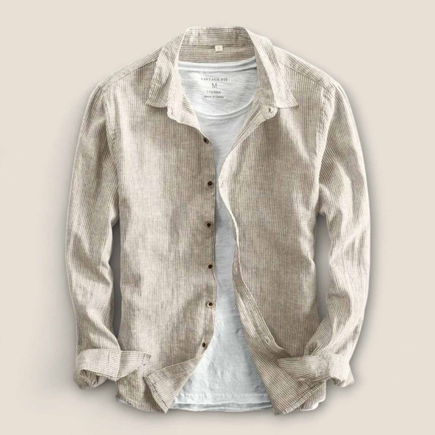 Sergio - Stribet Linnedskjorte