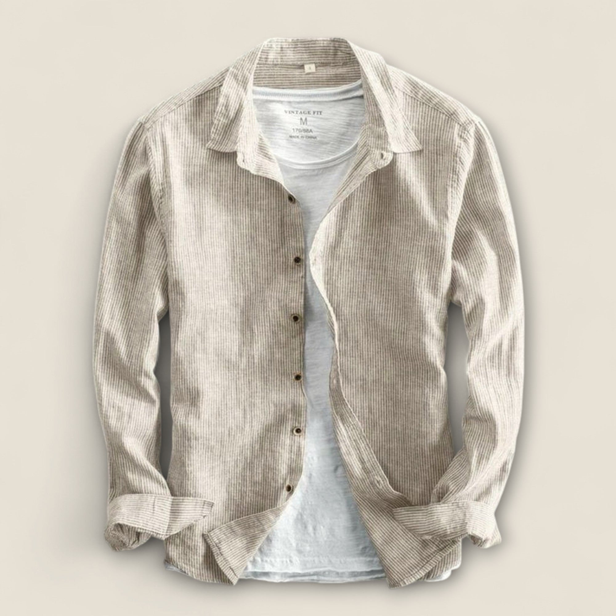 Sergio - Stribet Linnedskjorte