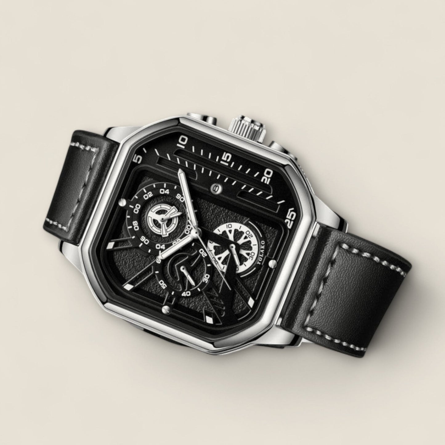 Rafael - Firkantet Chronograph Ur