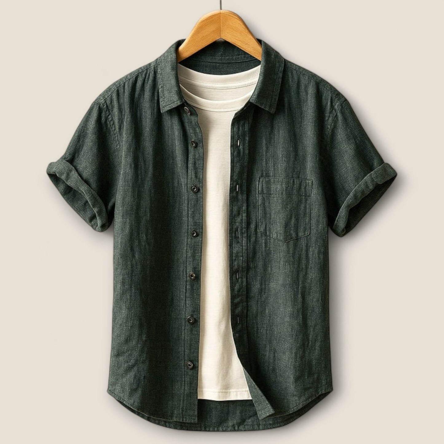 Nico - Kortærmet Linnedskjorte