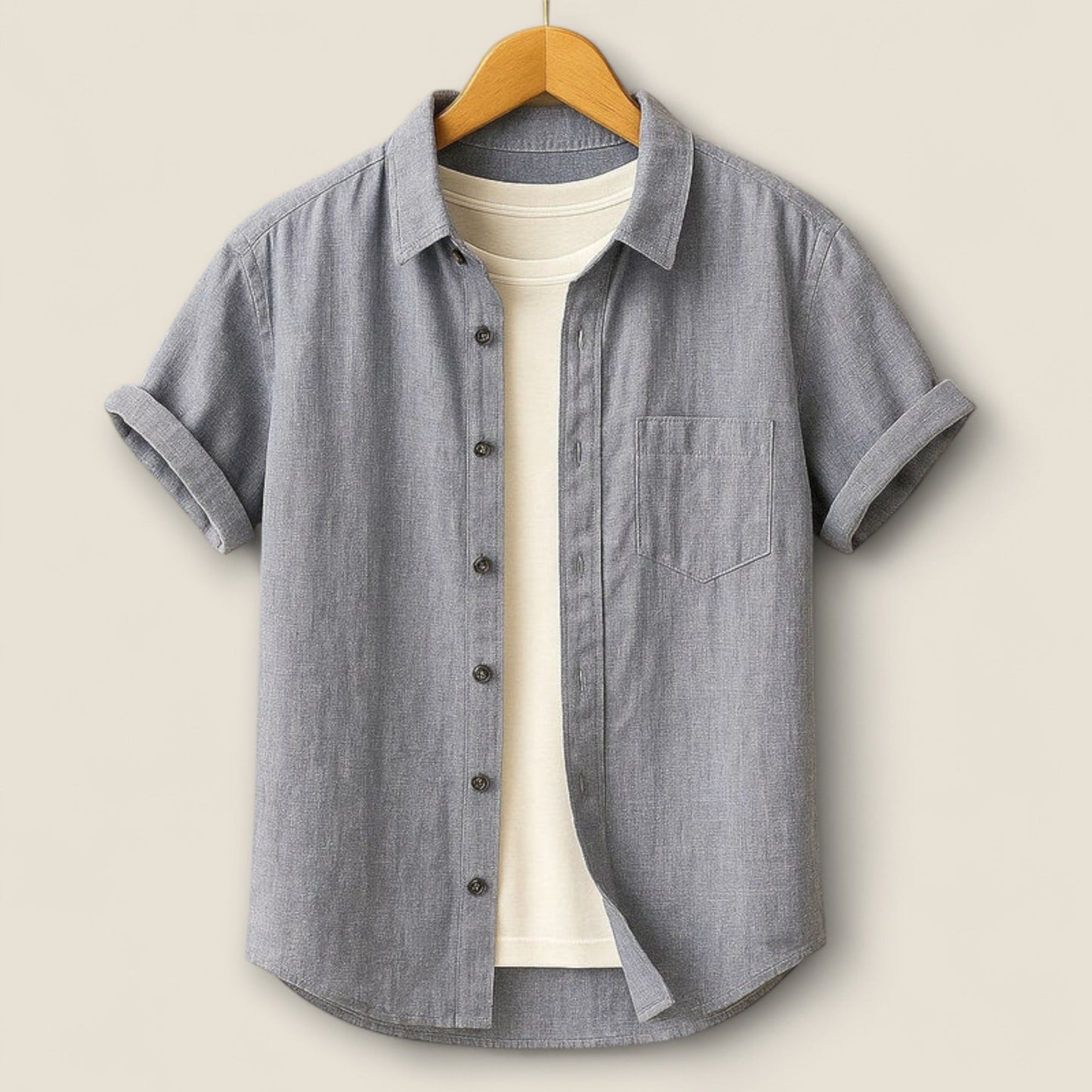 Nico - Kortærmet Linnedskjorte