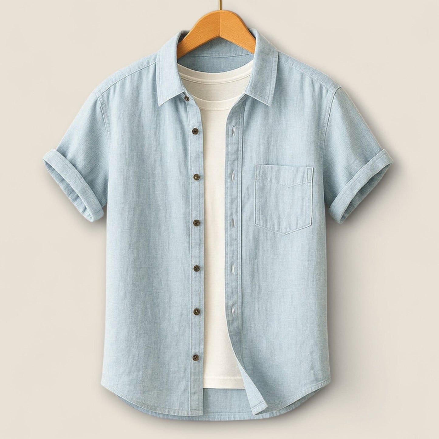 Nico - Kortærmet Linnedskjorte