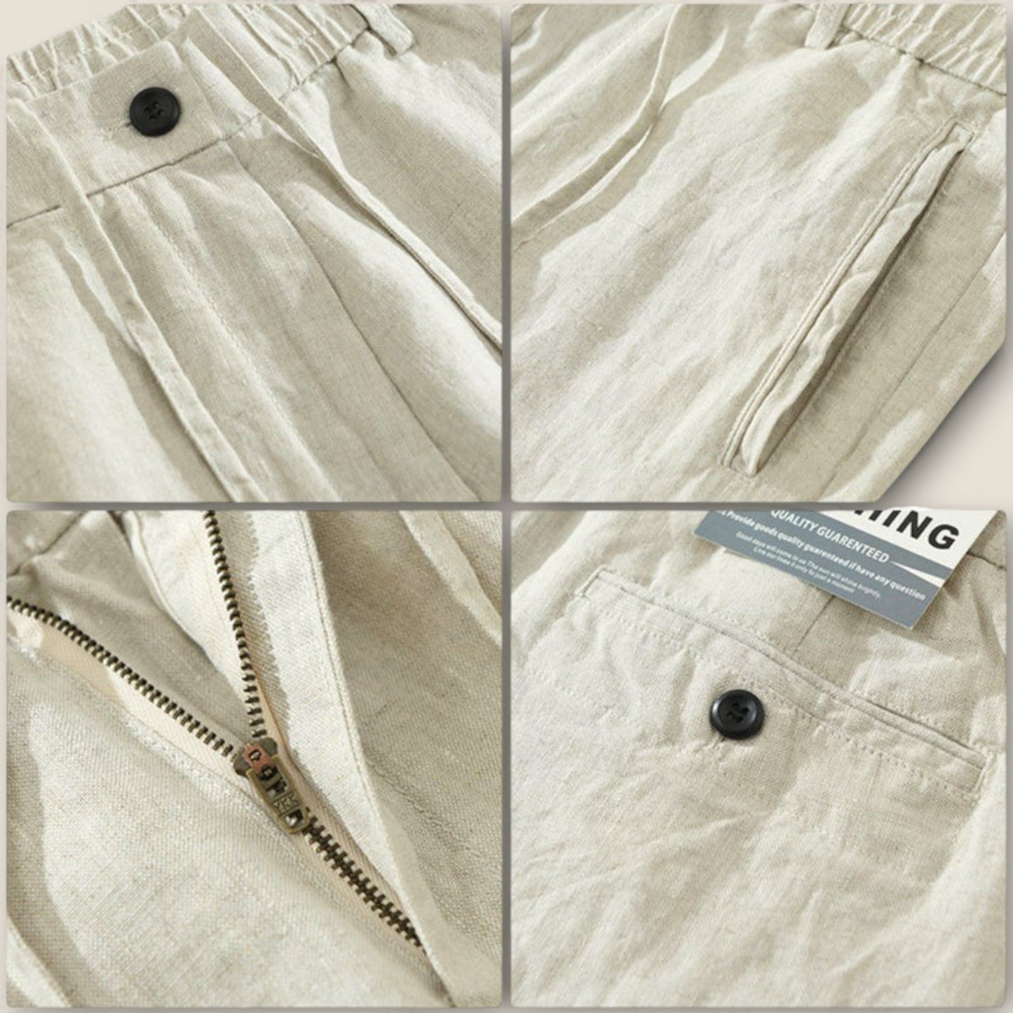 Leandro - Linned Bukser med Snøre