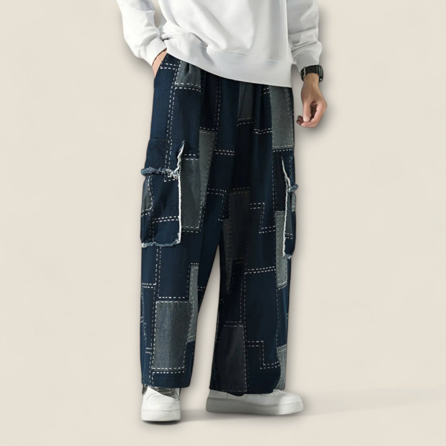 Lorenzo - Patchwork Urban Cargo Bukser