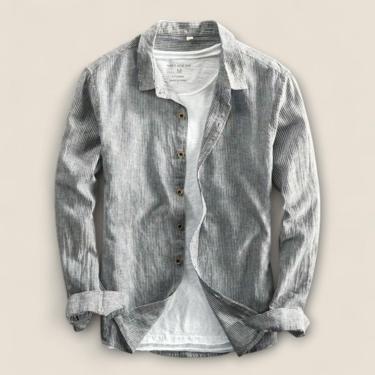 Sergio - Stribet Linnedskjorte