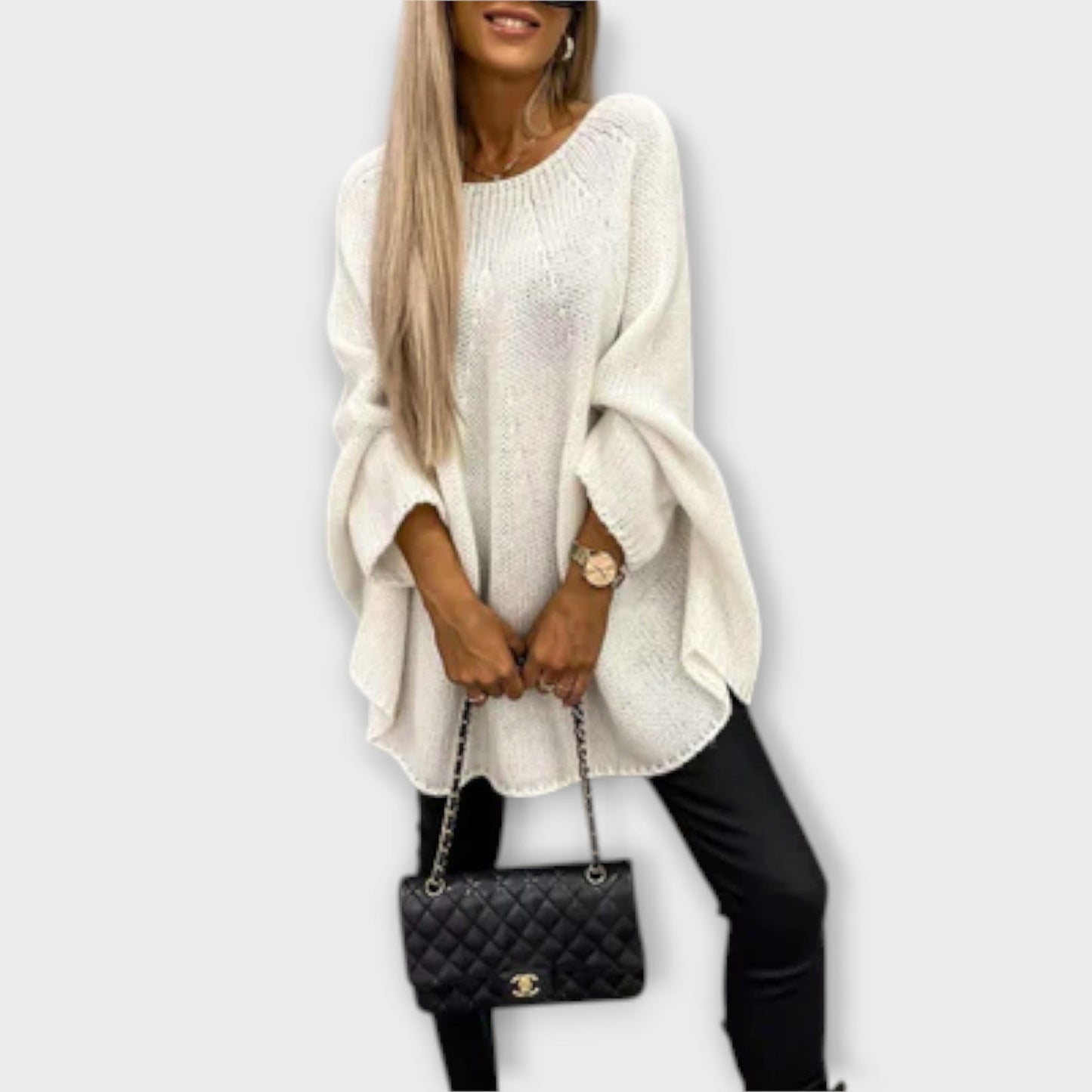 Isabelle - Stilfuld Kvinders Sweater med Rund Hals