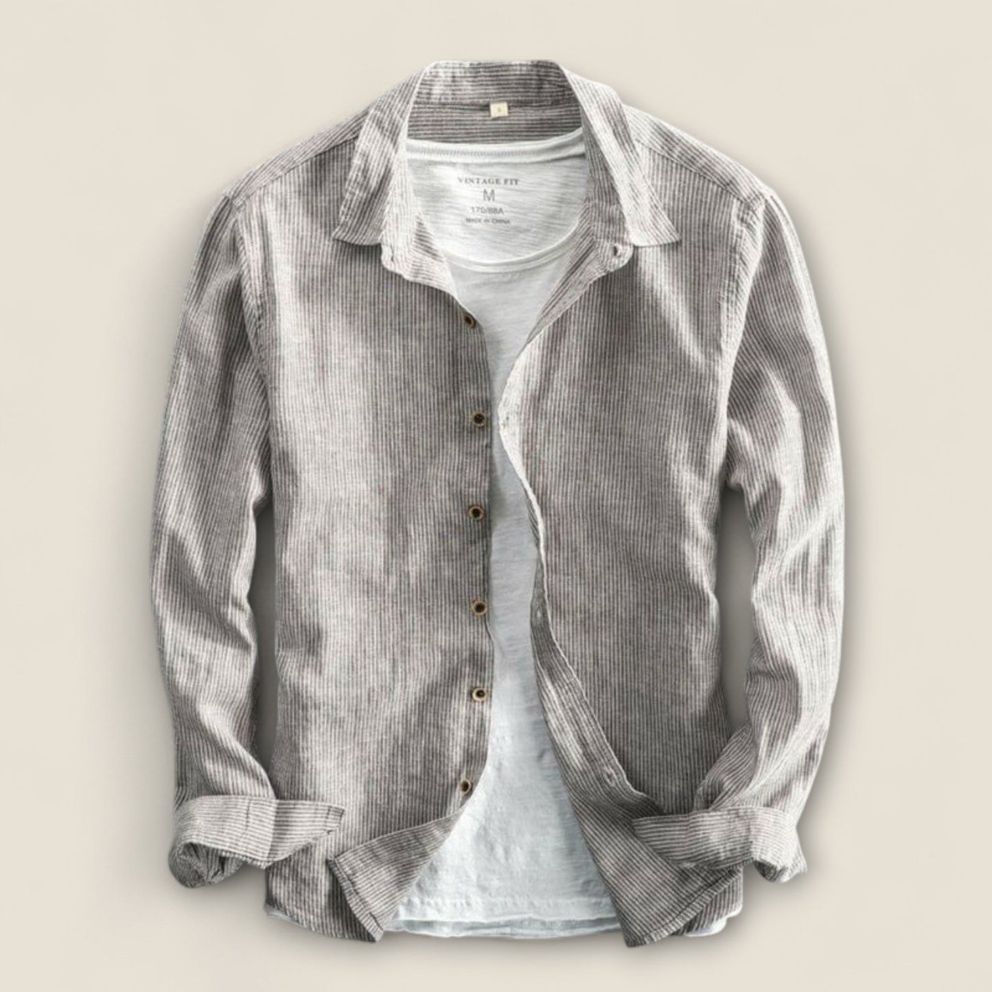 Sergio - Stribet Linnedskjorte