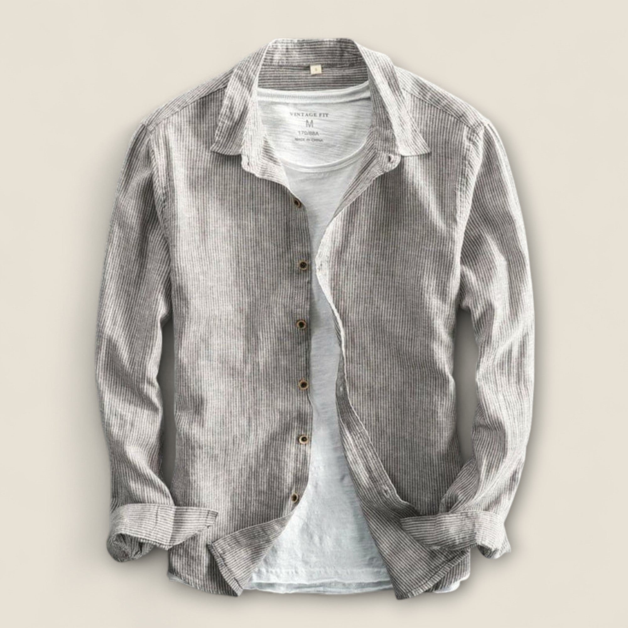 Sergio - Stribet Linnedskjorte