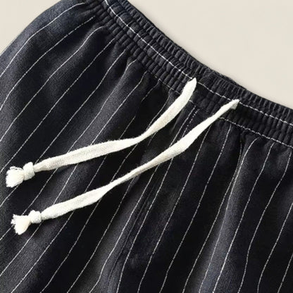 Dario - Stribede Linned Shorts