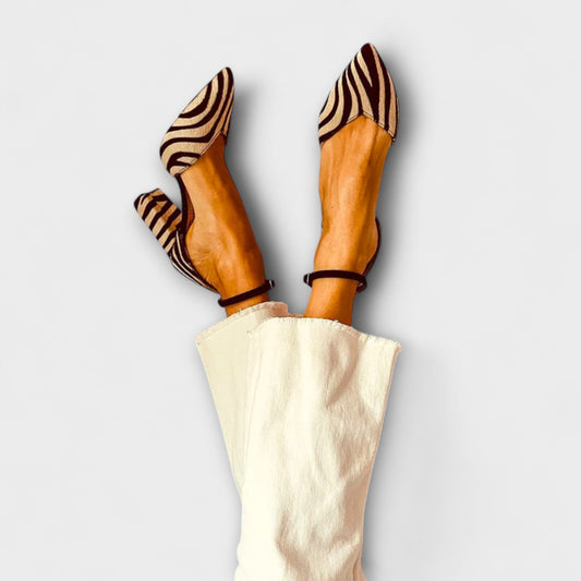 Zebrina – Statement Hæle med Zebra Print