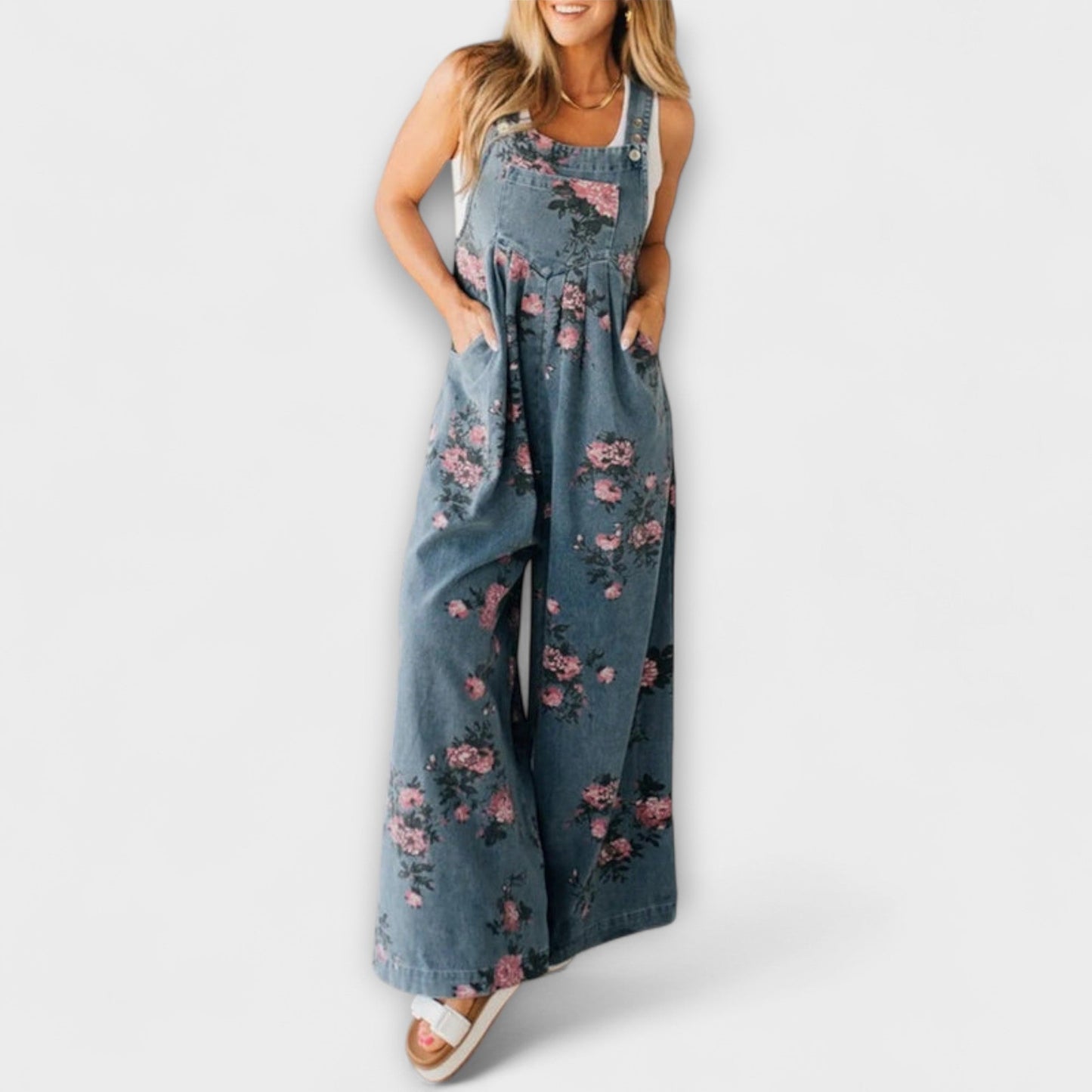 Mirona - Løs Pasform Denim Overalls