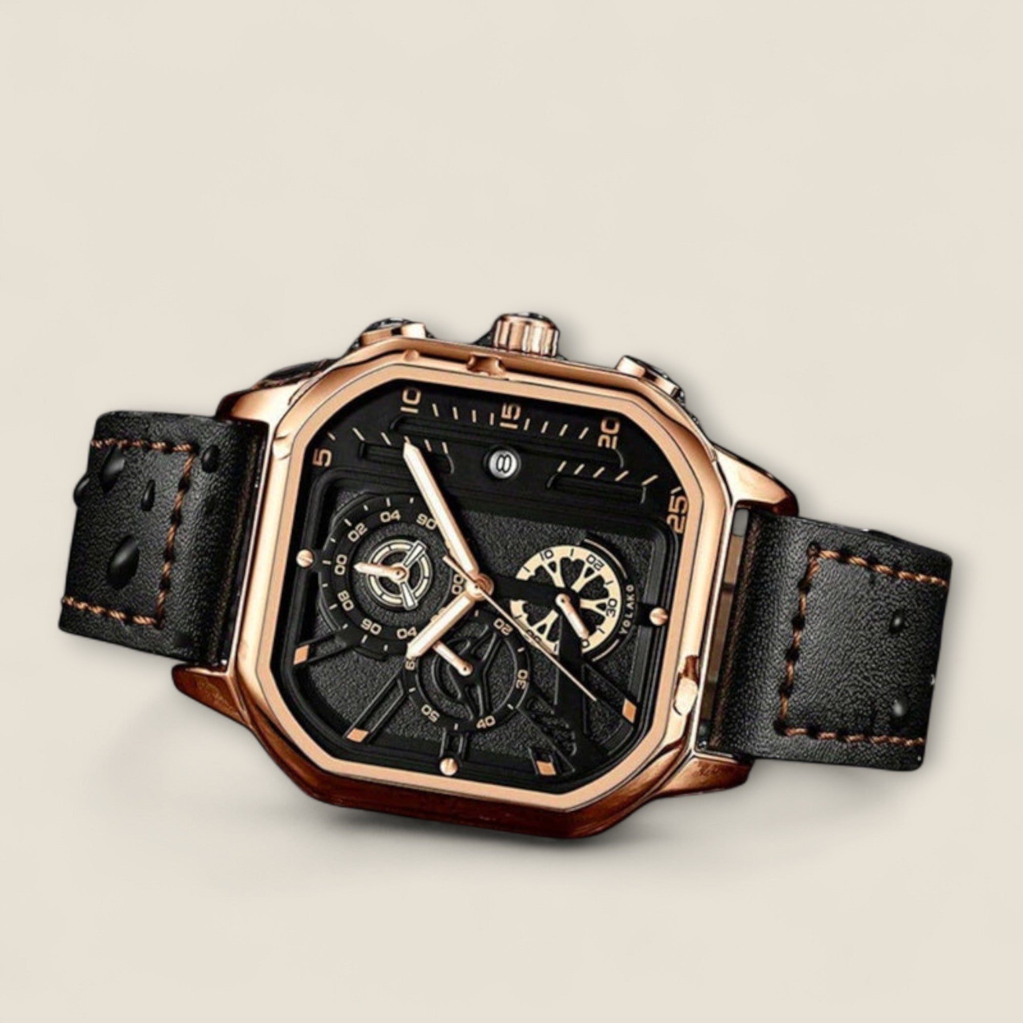 Rafael - Firkantet Chronograph Ur