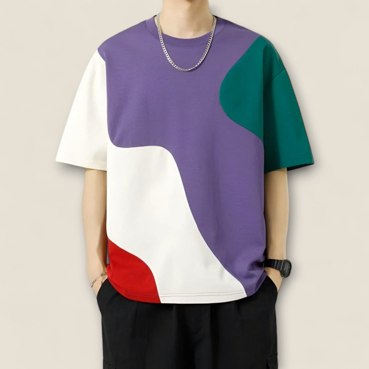 Mateo - Farveblok Abstract Tee