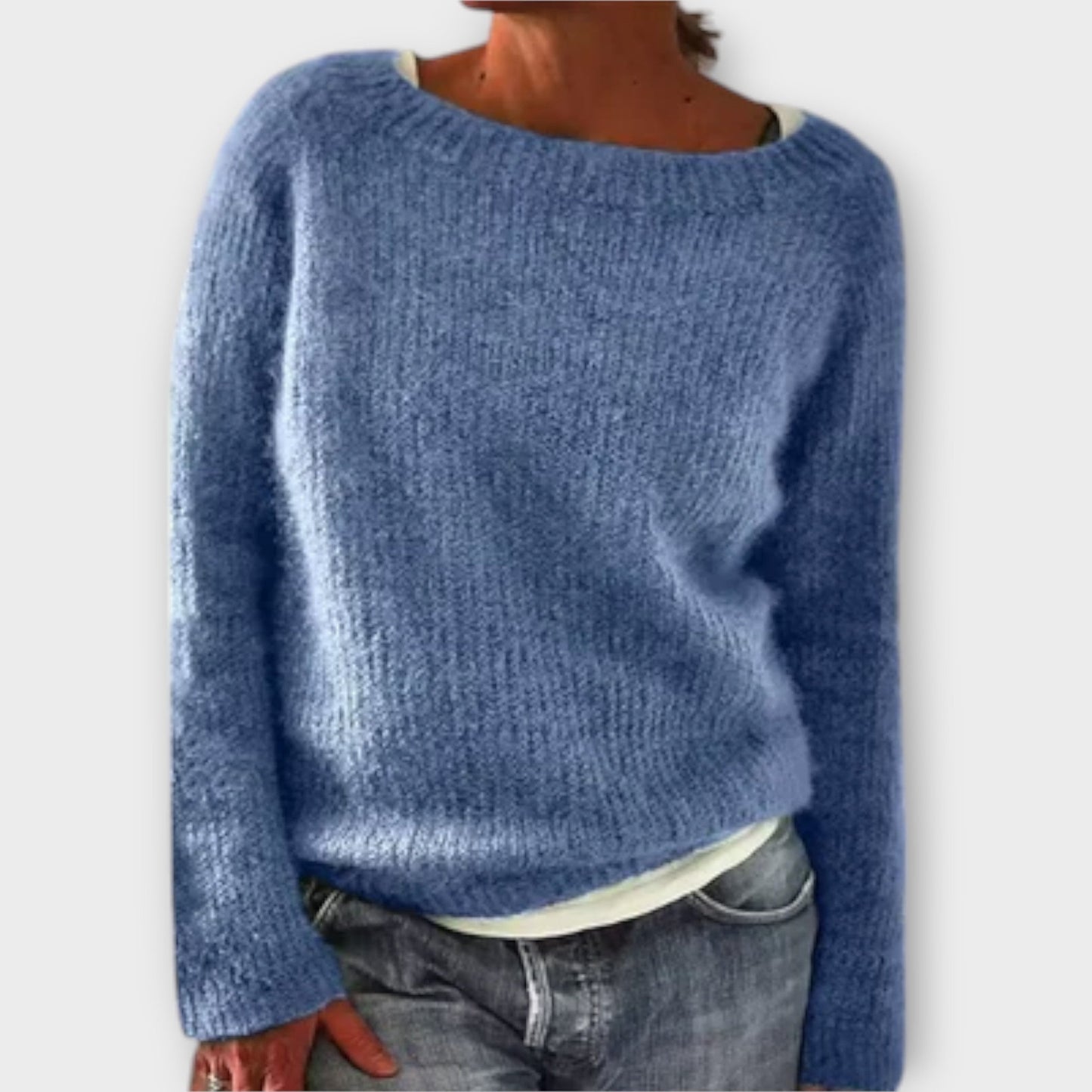 Regine – Ensfarvet Strik Sweater