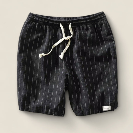 Dario - Stribede Linned Shorts